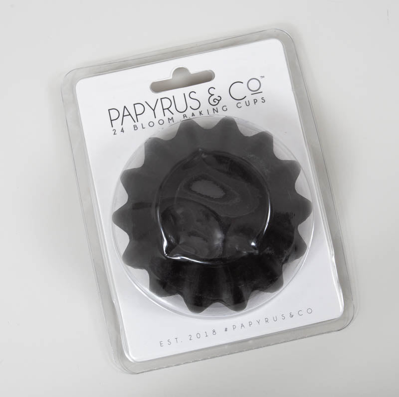Papyrus Bloom Baking Cups Black 24 Pack