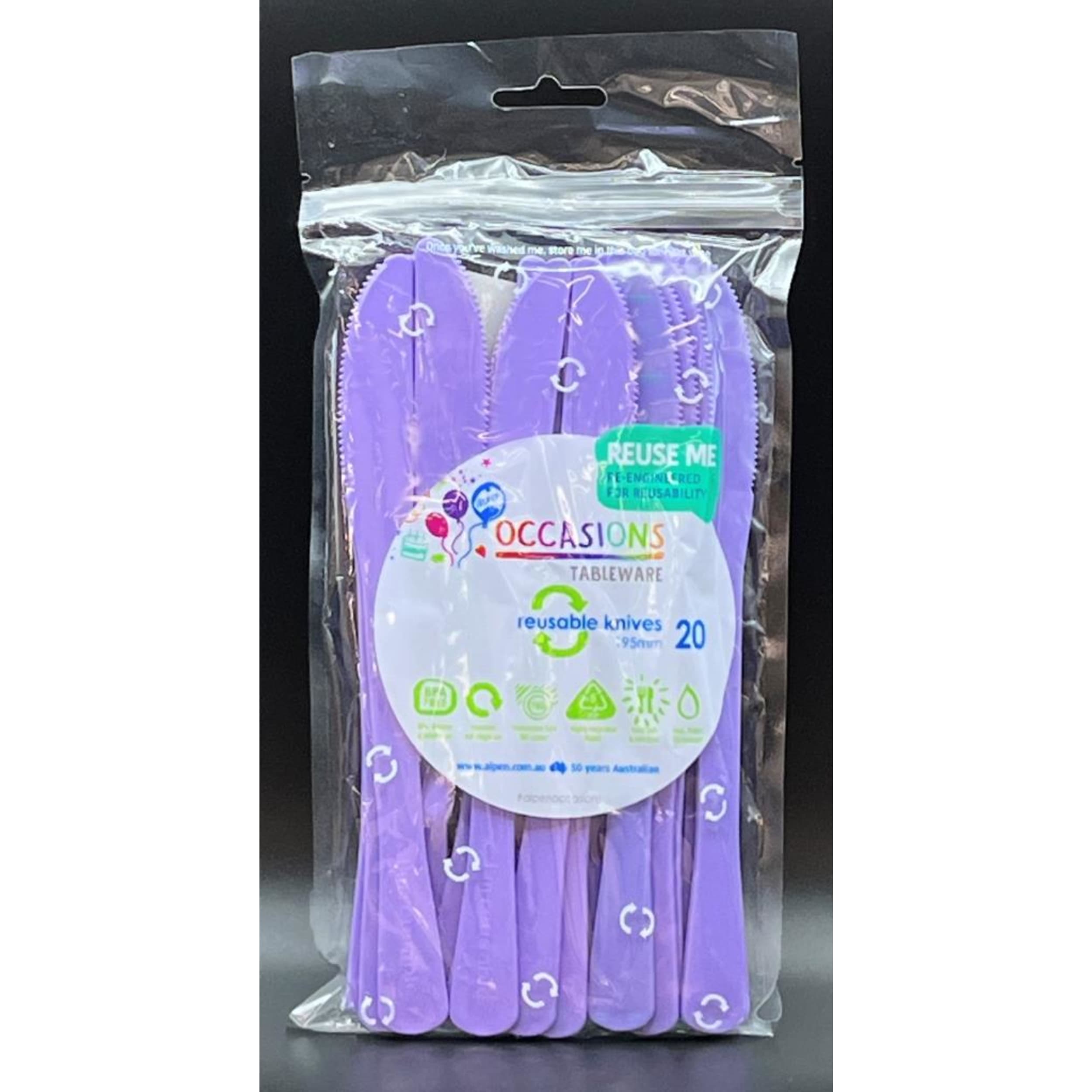 Occasions Lavender Knife 190mm (20 Pack)