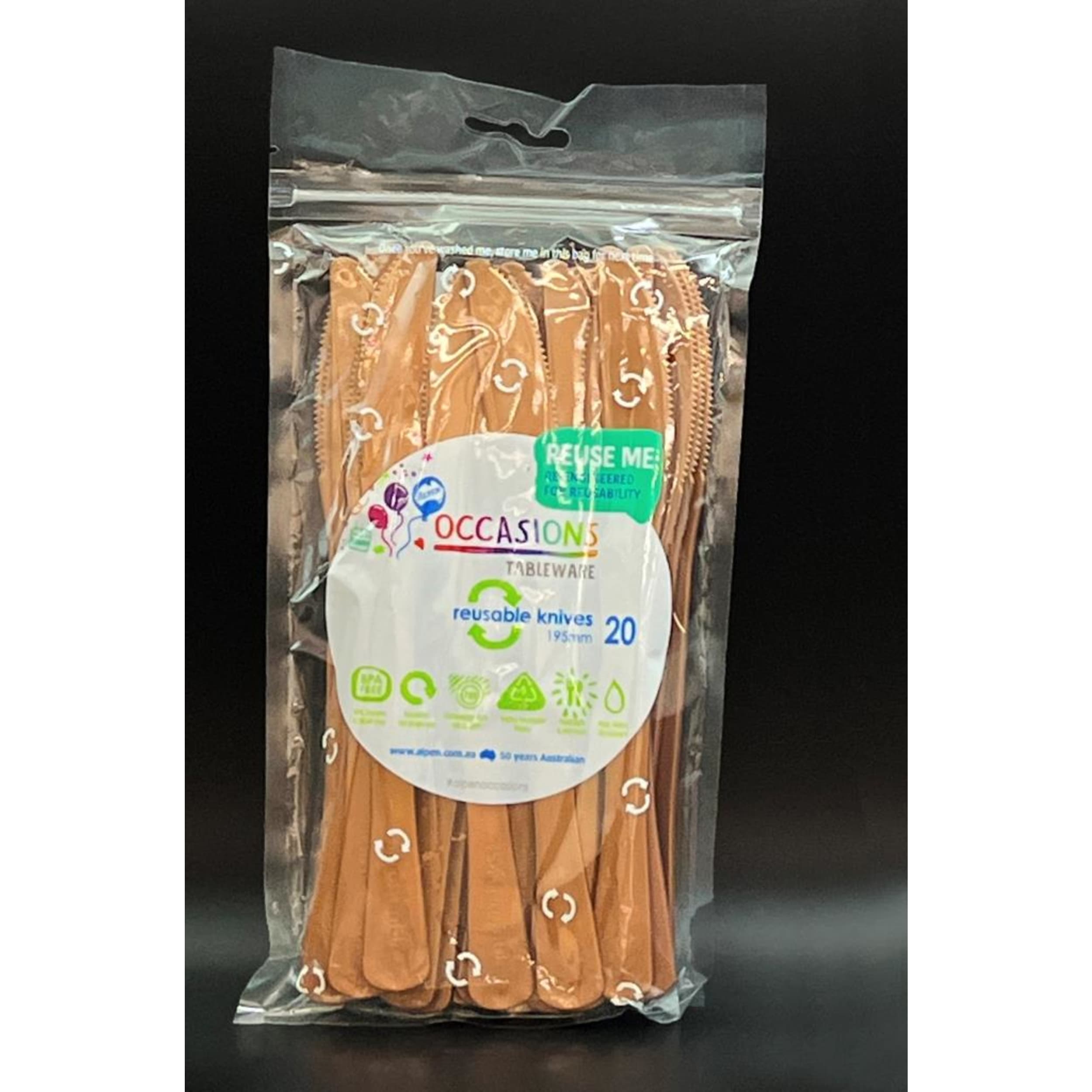 Occasions Rose Gold Knife 190mm (20 Pack)