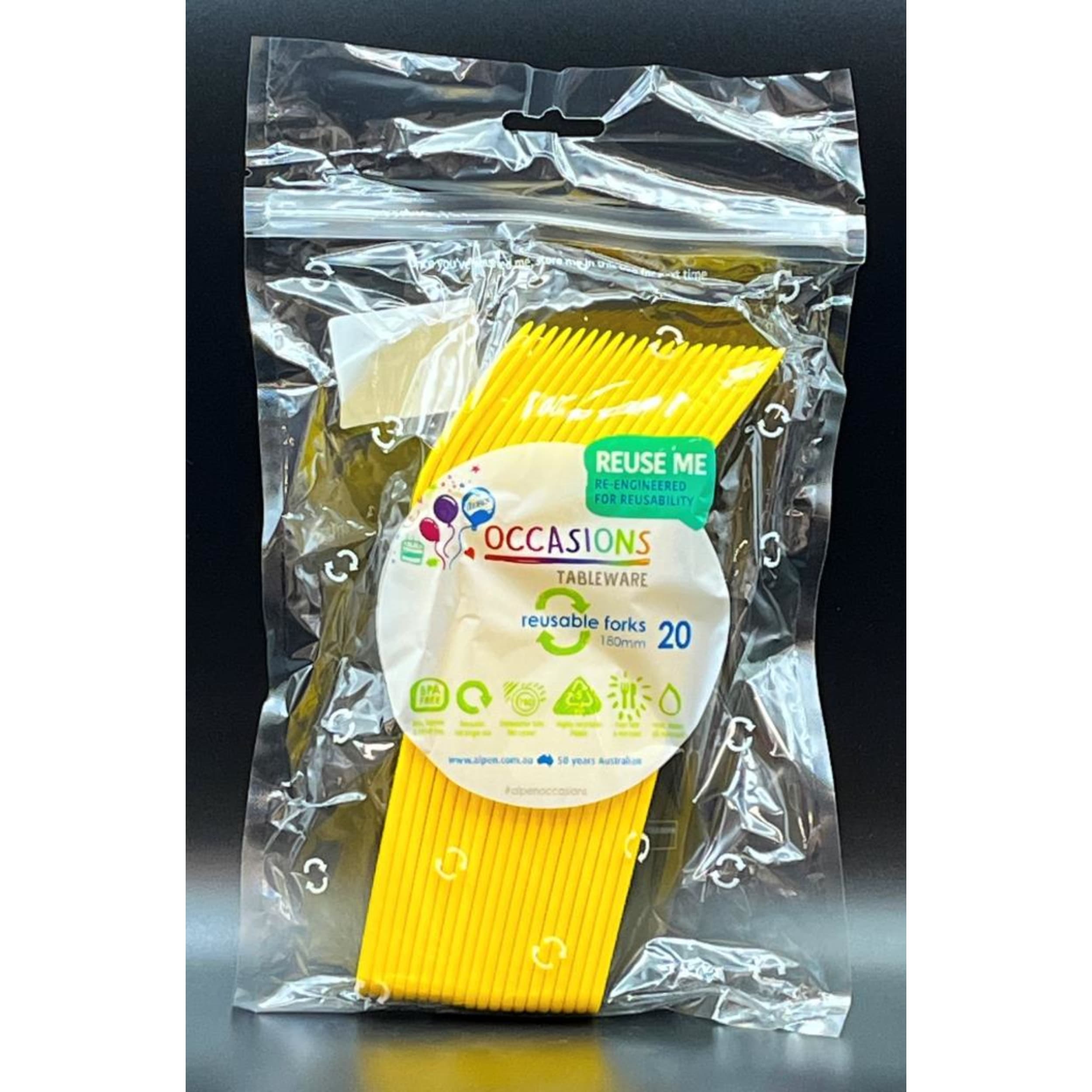 Occasions Yellow Fork (20 Pack)