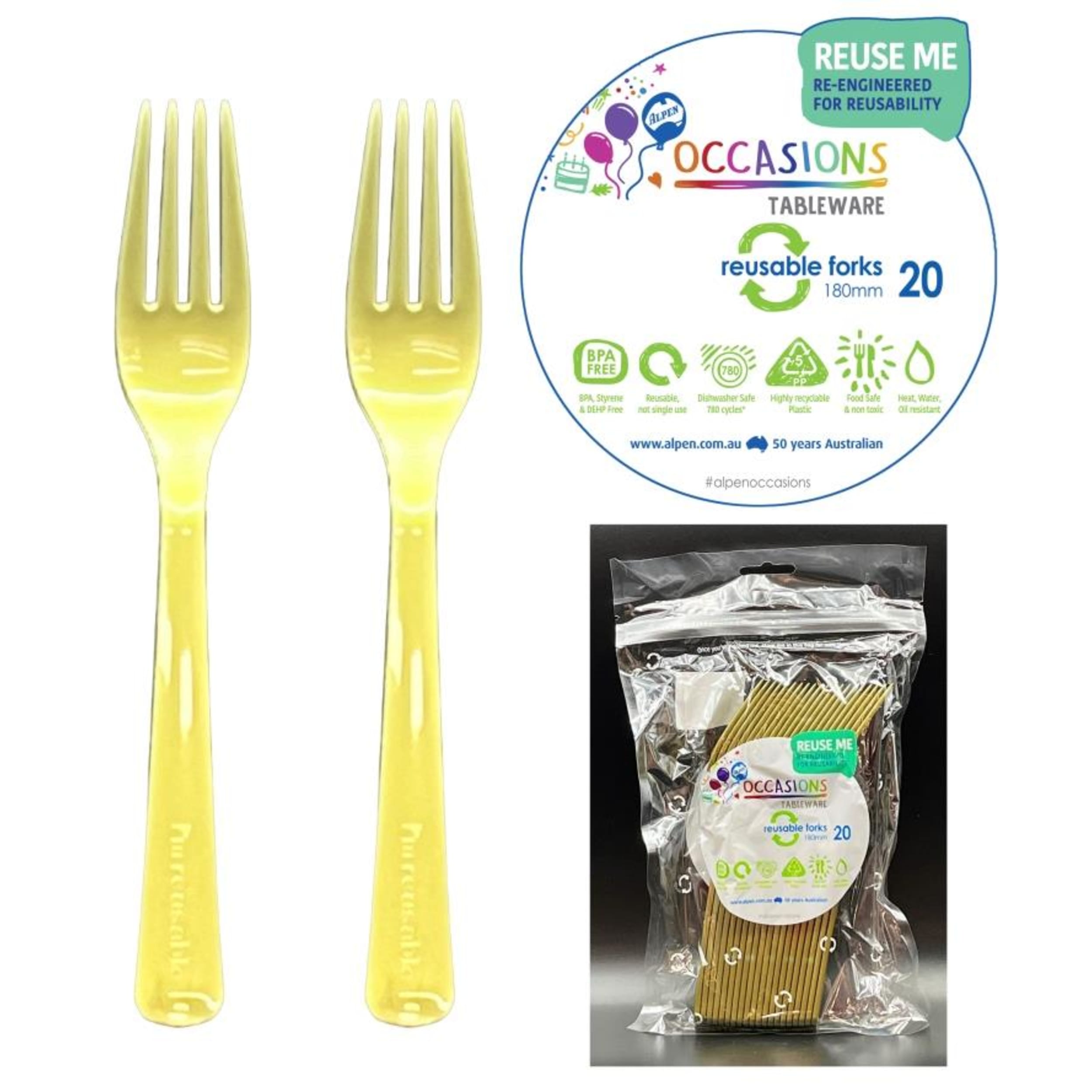 Occasions Gold Fork (20 Pack)