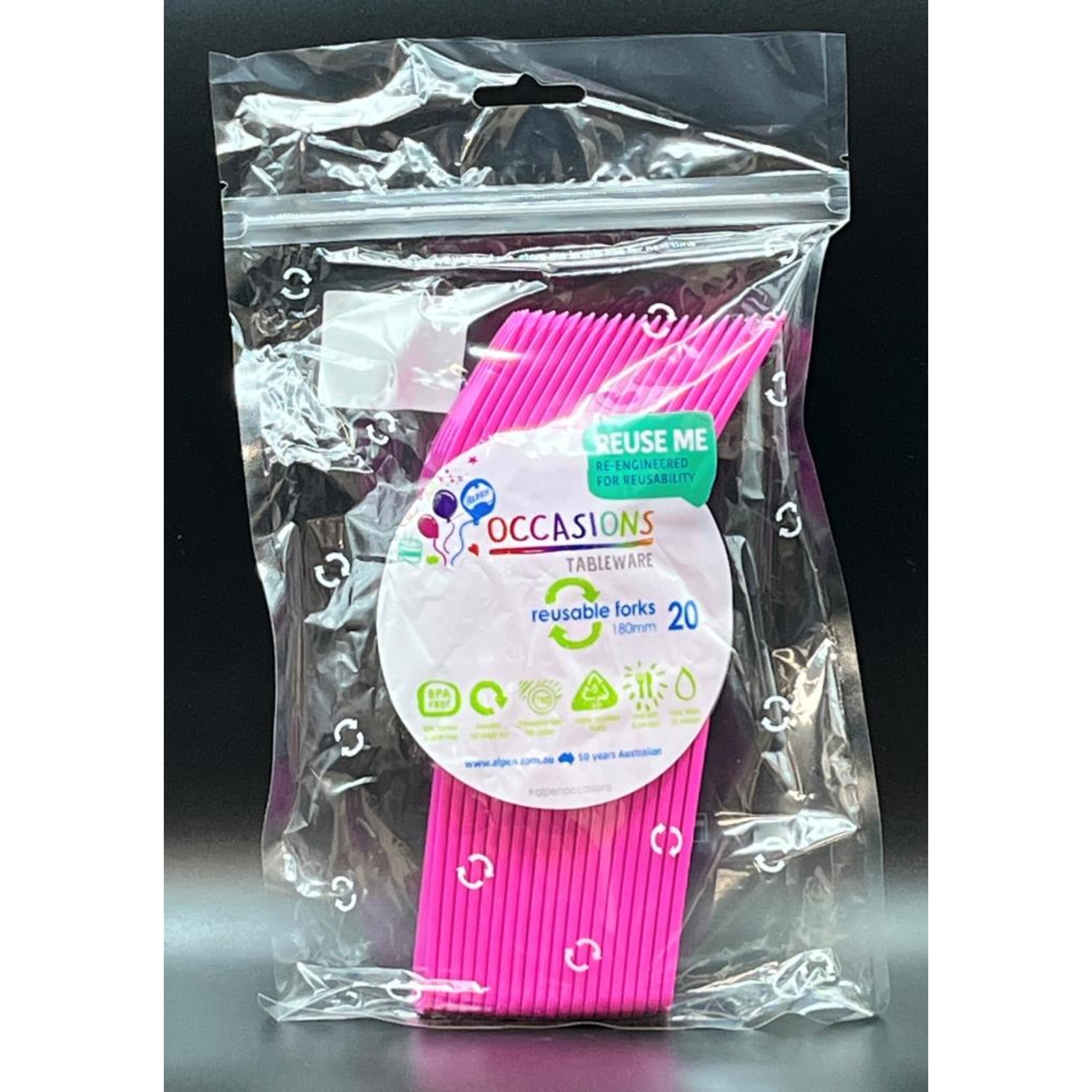 Occasions Magenta Fork (20 Pack)