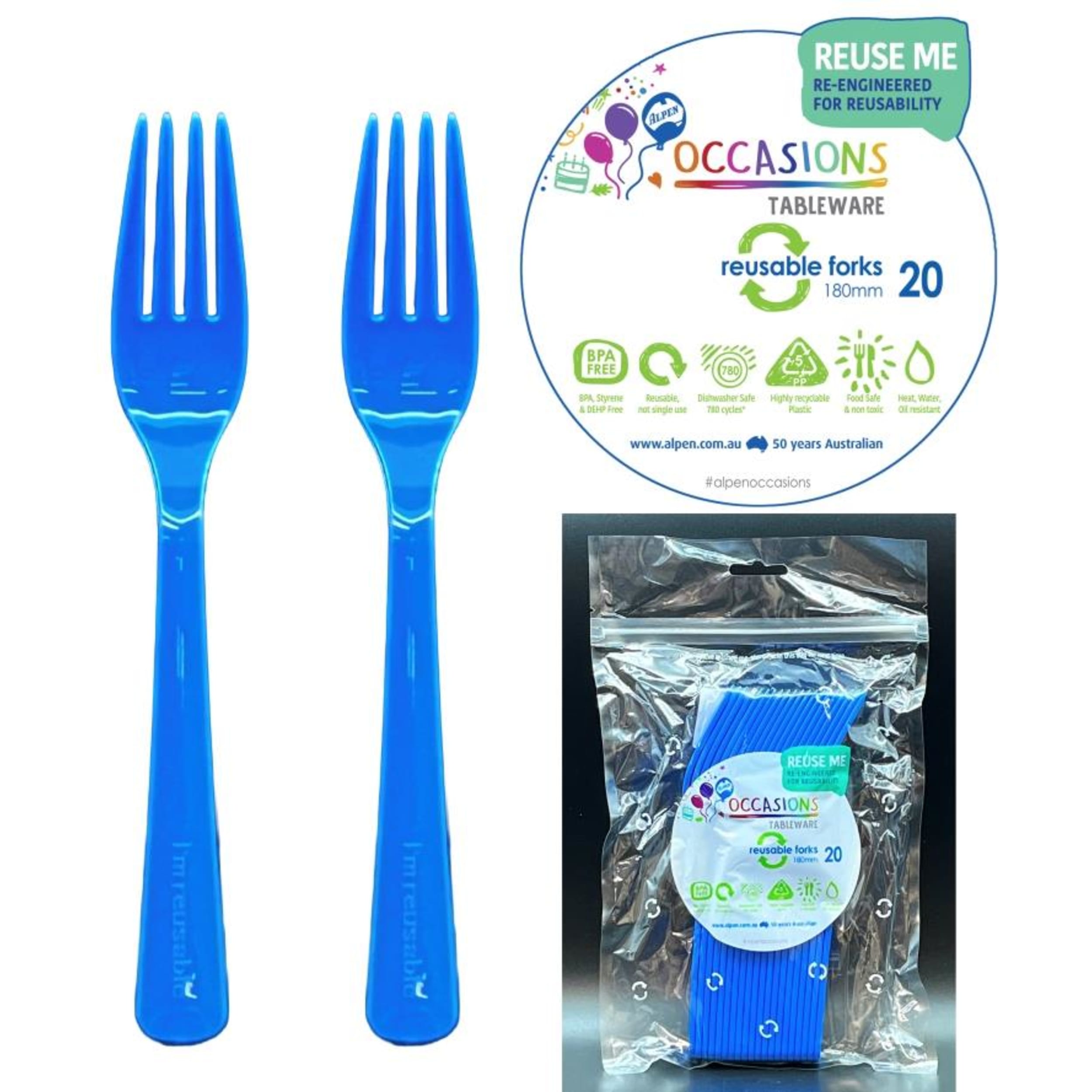 TableWow! Royal Blue Dinner Napkin 40x40cm 2ply (50 Pack)
