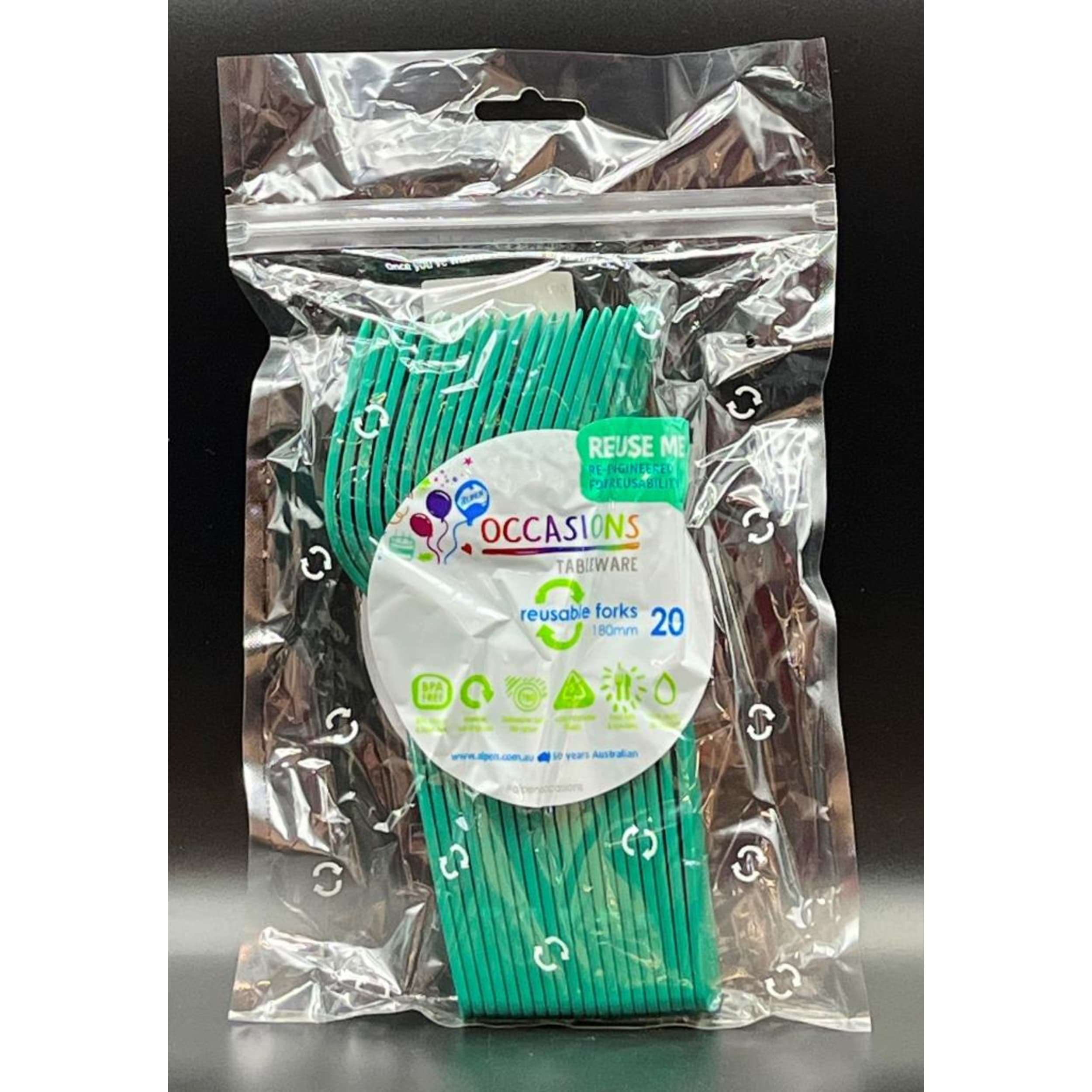 Occasions Green Fork (20 Pack)