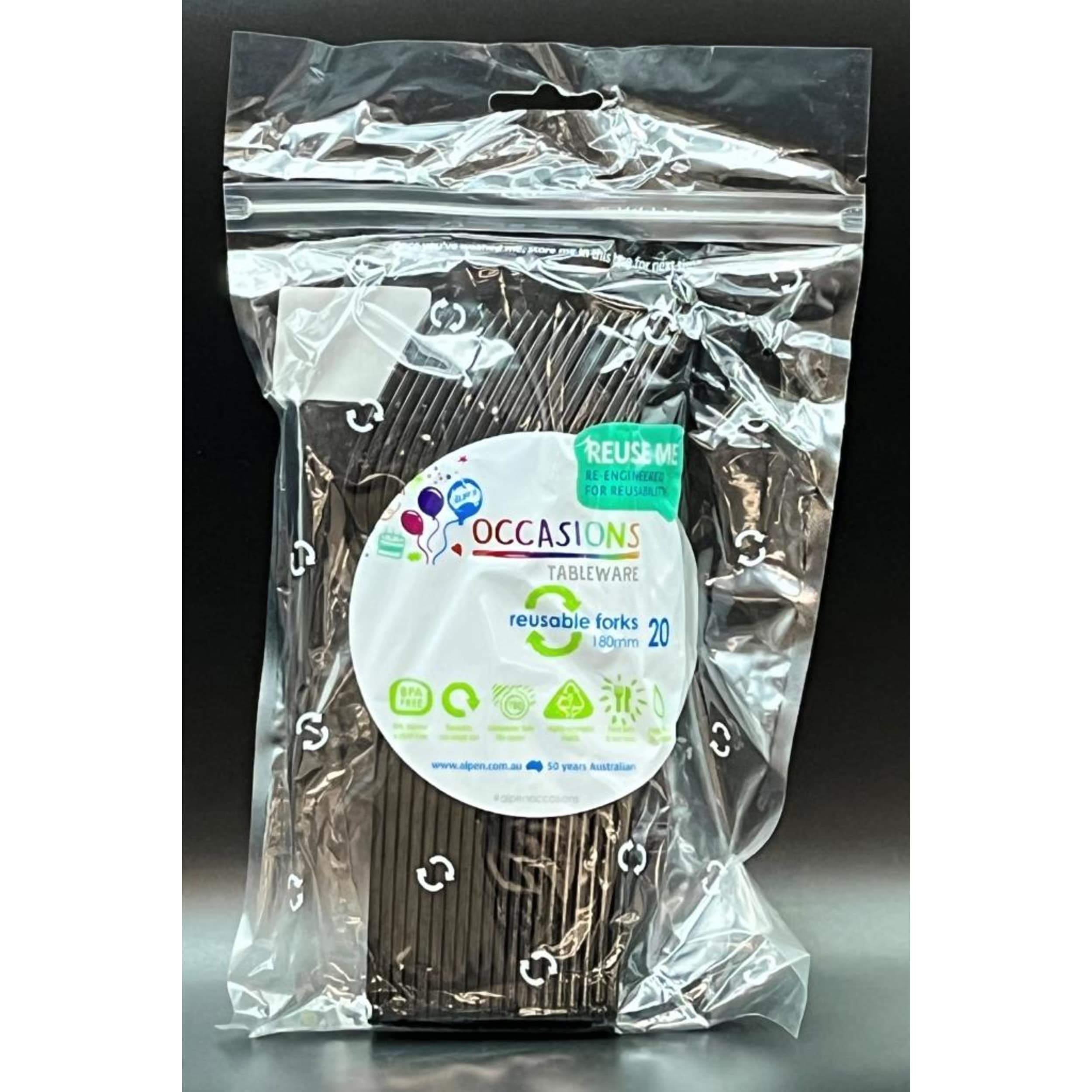 Occasions Black Fork (20 Pack)