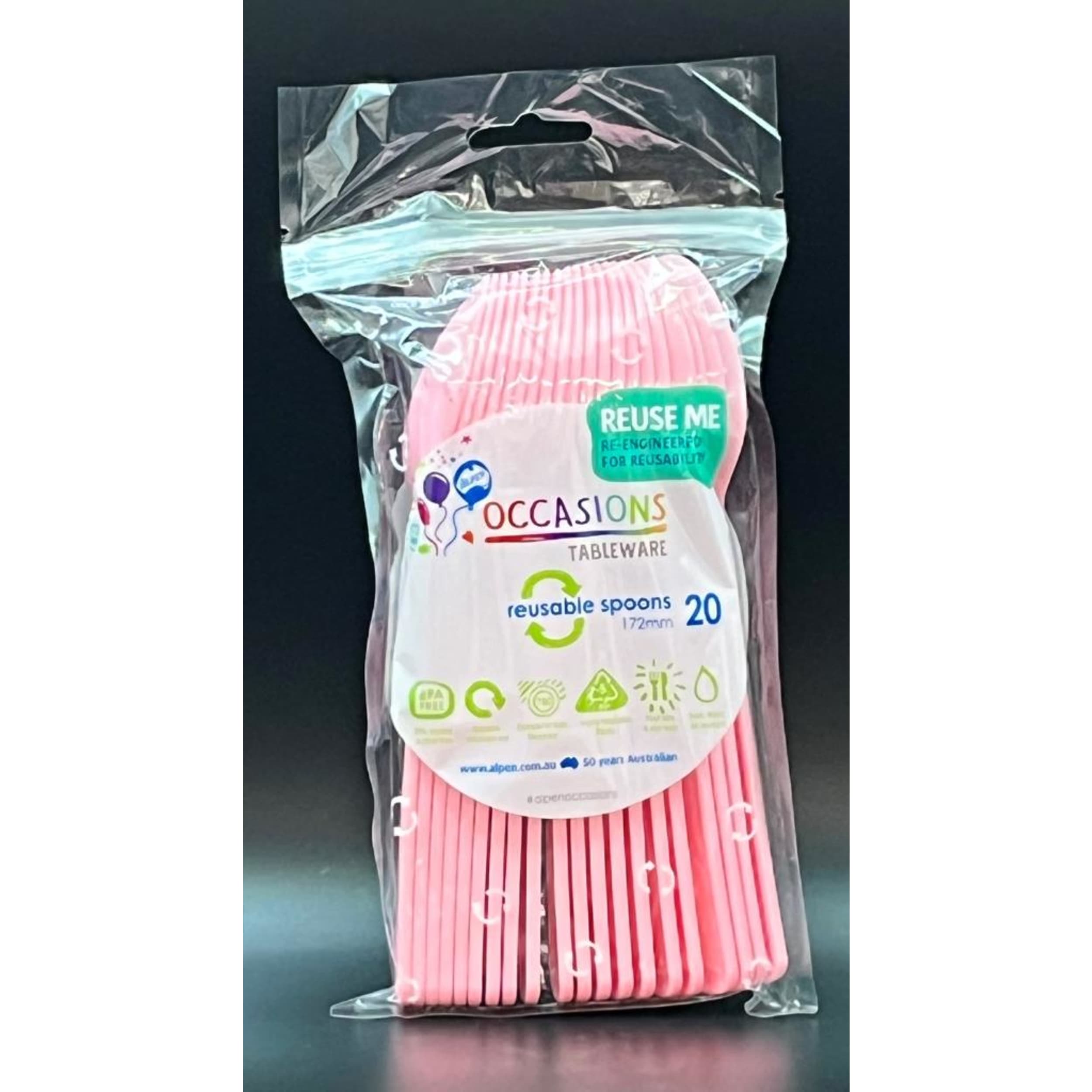Occasions Light Pink Spoon (20 Pack)