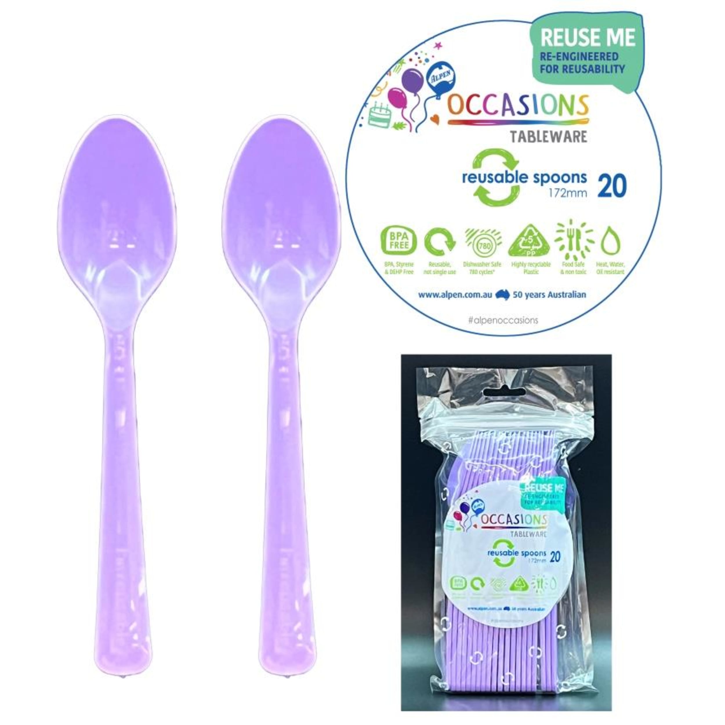 Occasions Lavender Spoon (20 Pack)