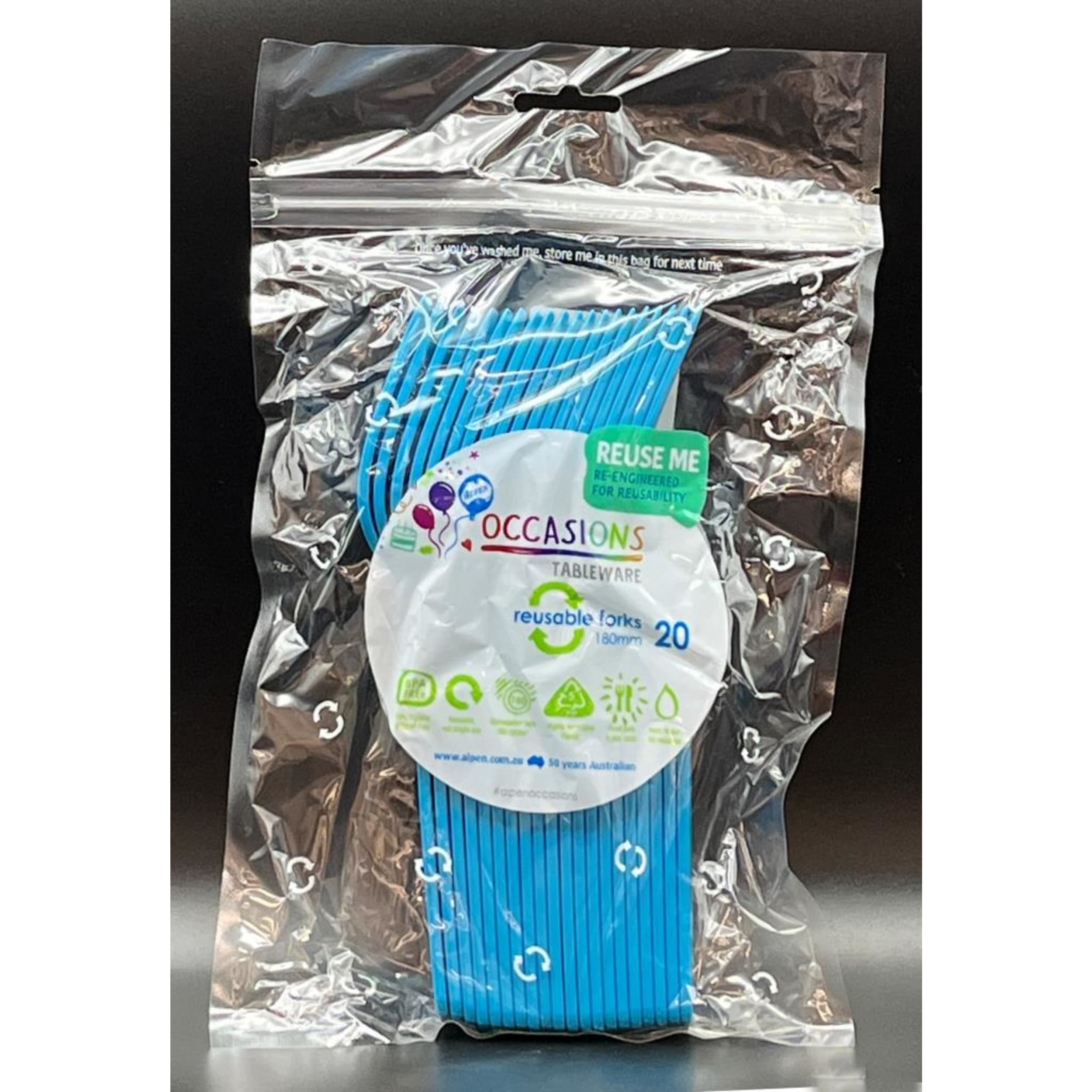 Occasions Azure Blue Spoon (20 Pack)