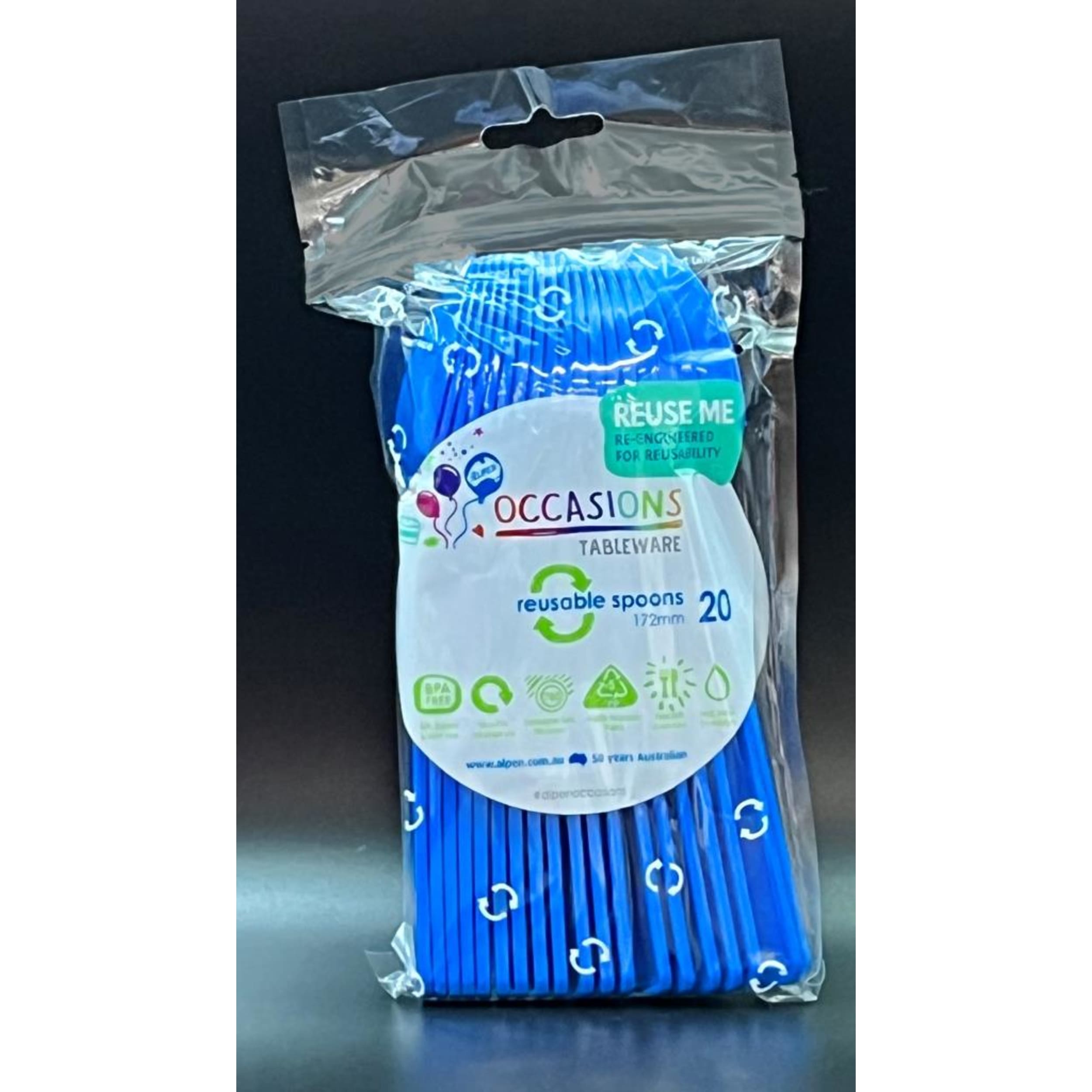 Occasions Royal Blue Spoon (20 Pack)
