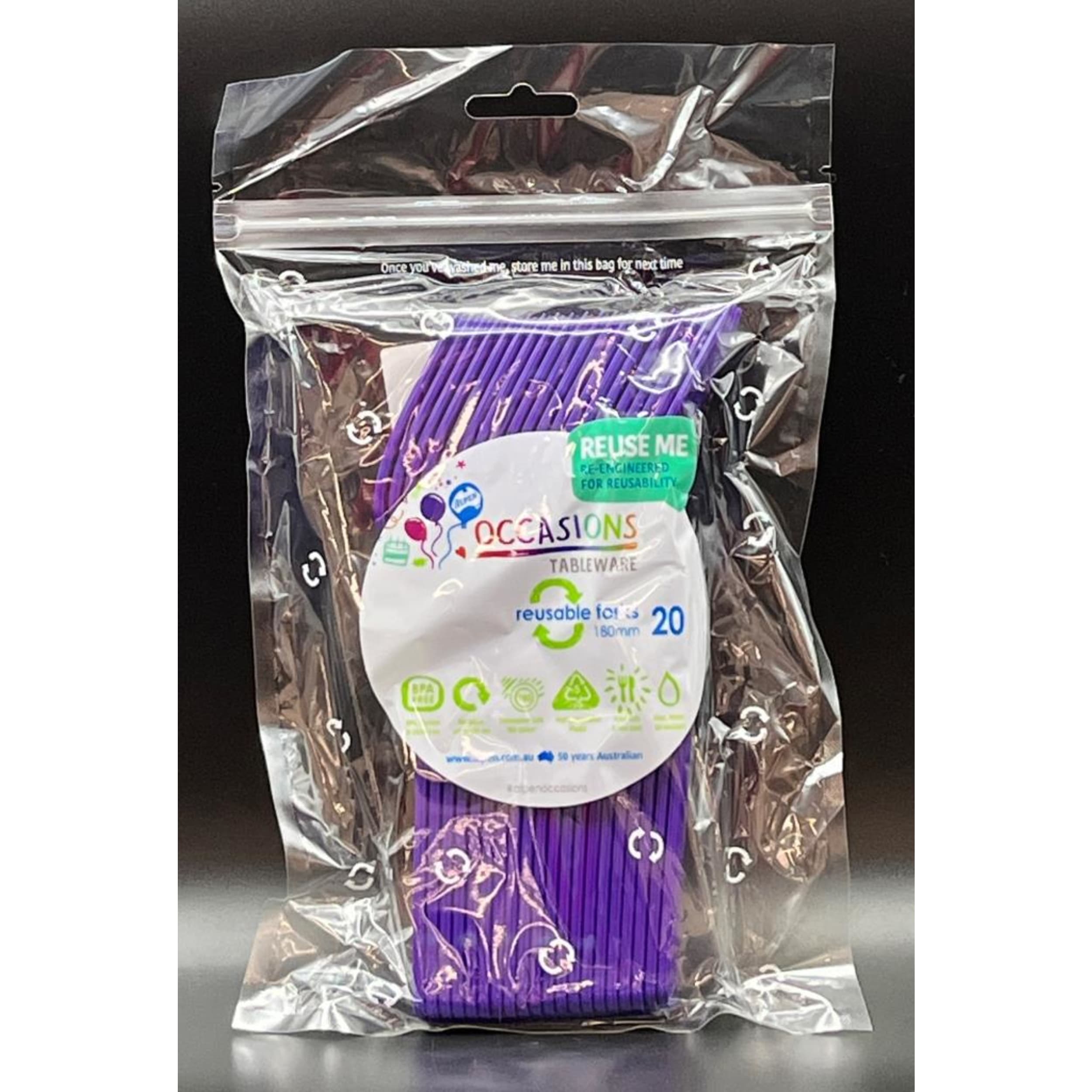 Occasions Purple Spoon (20 Pack)