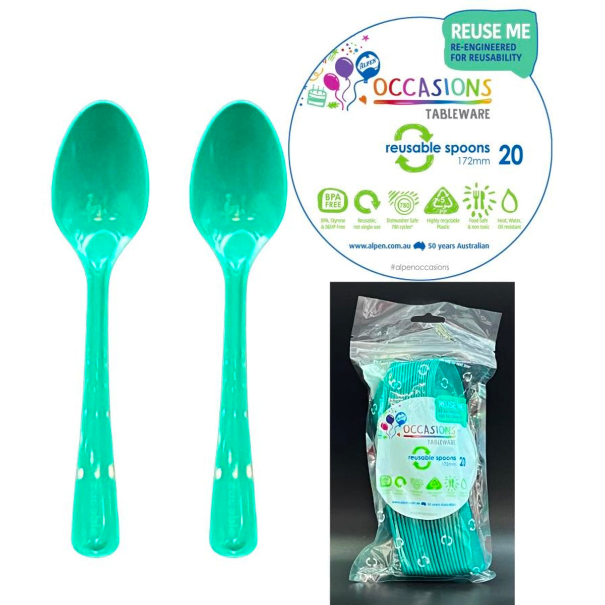 Occasions Green Spoon (20 Pack)