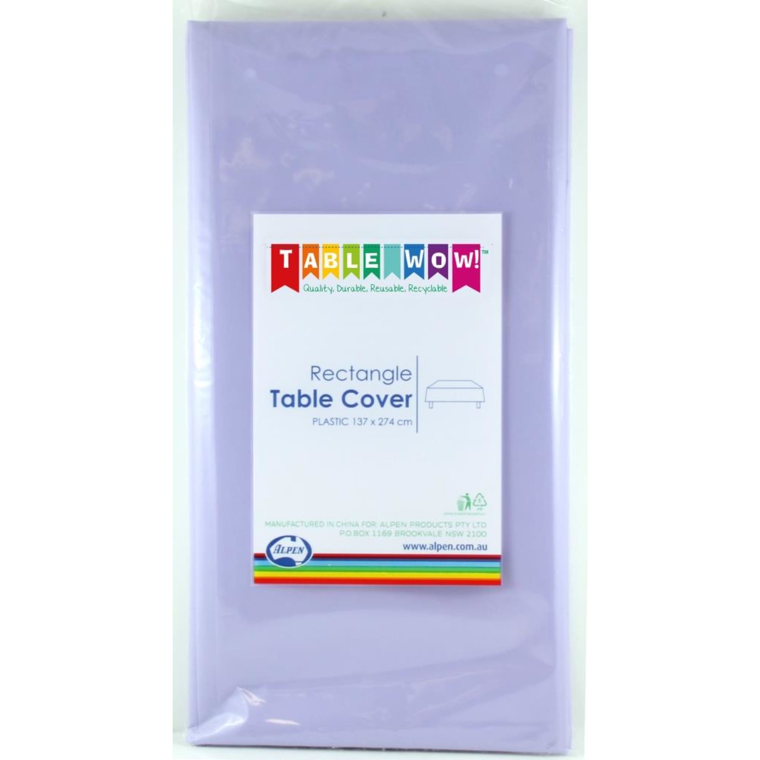 TableWow! Lavender Rectangle Tablecover