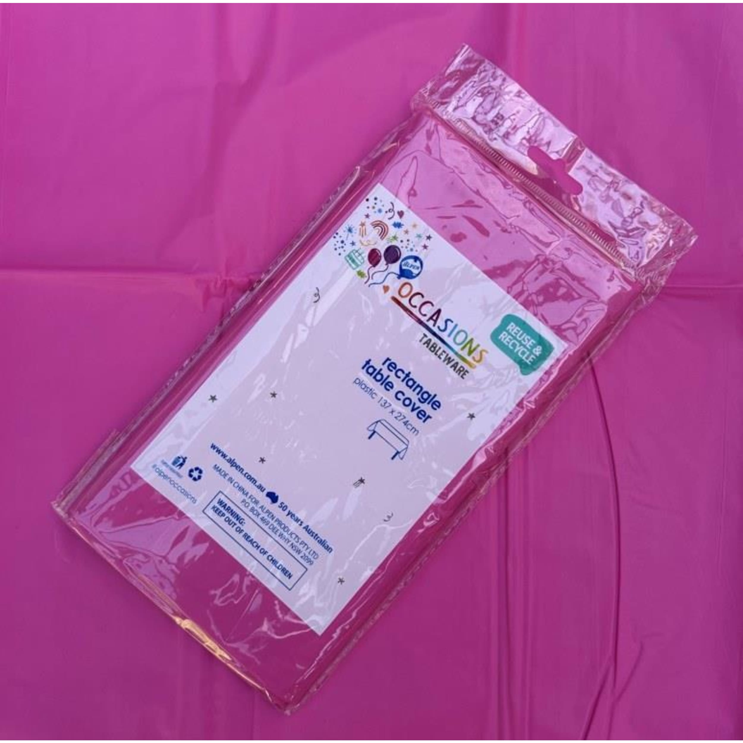 TableWow! Magenta Compact Rectangle Tablecover 137x274cm