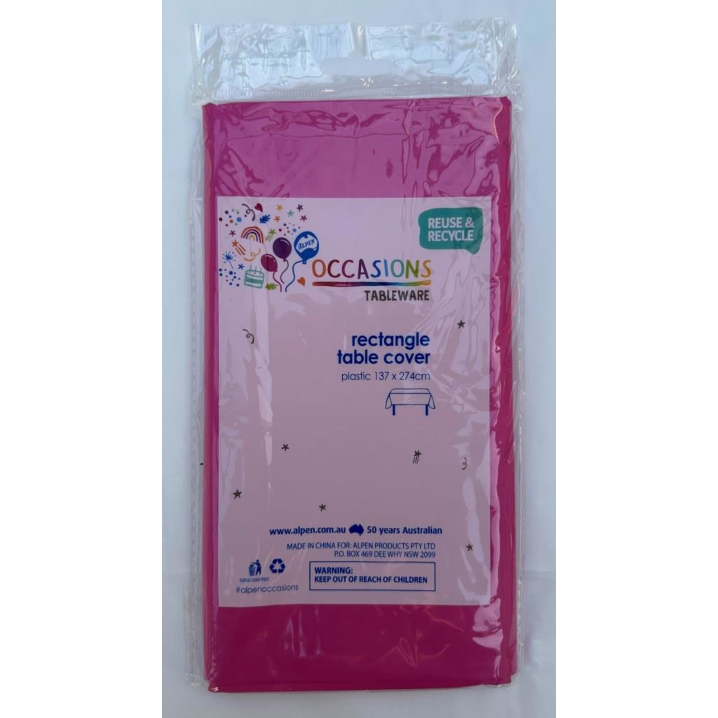 TableWow! Magenta Compact Rectangle Tablecover 137x274cm