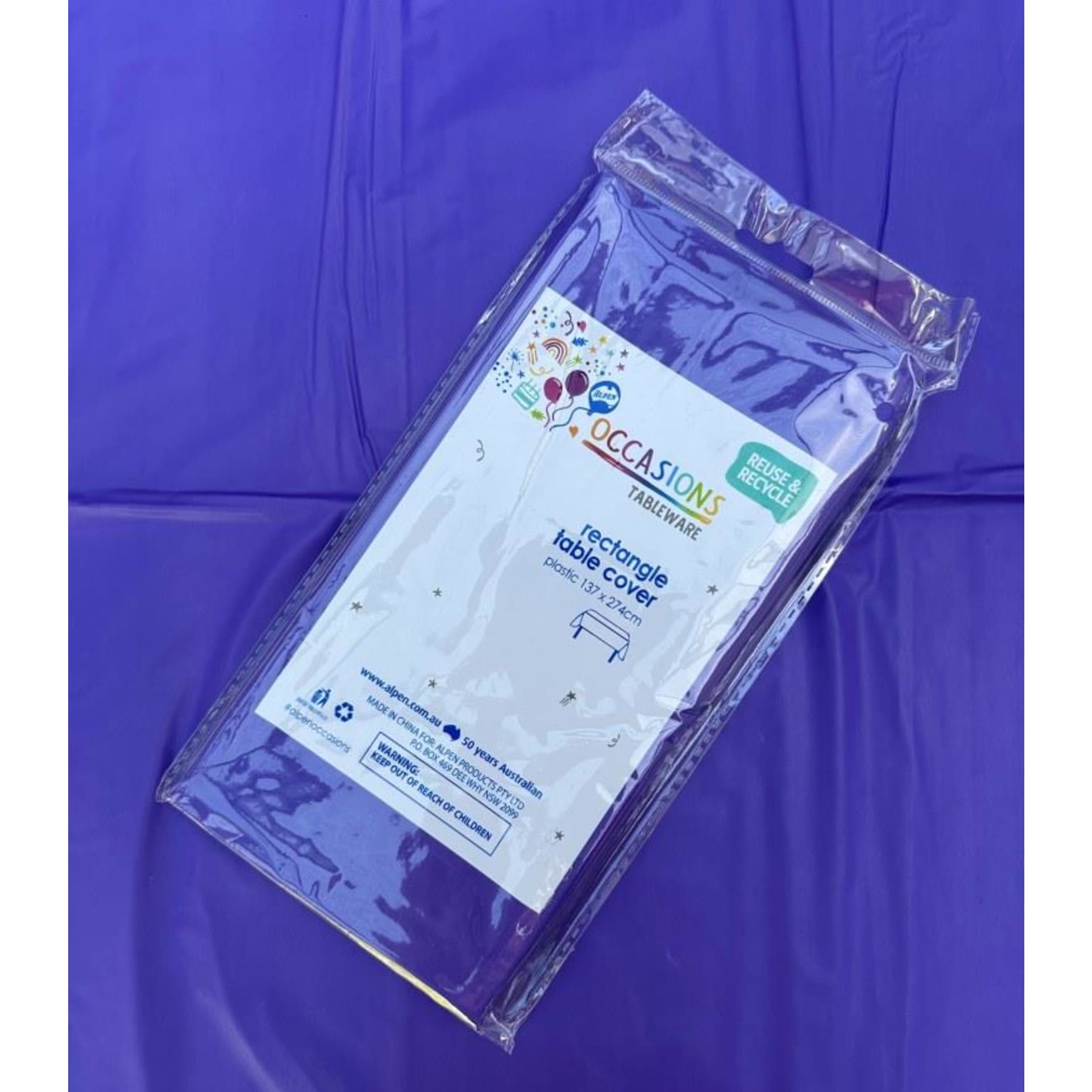 TableWow! Purple Compact Rectangle Tablecover 137x274cm