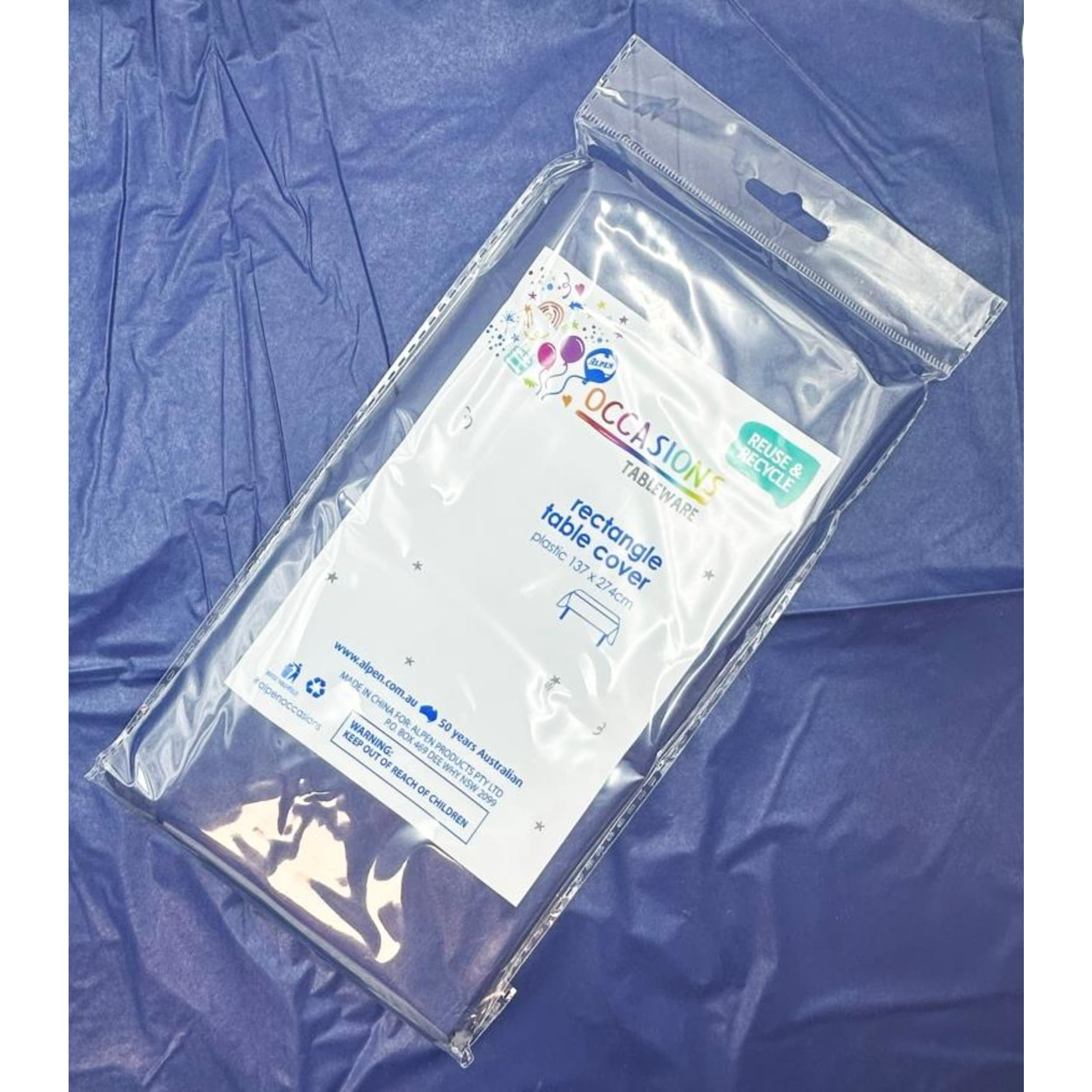 TableWow! Navy Blue Compact Rectangle Tablecover 137x274cm