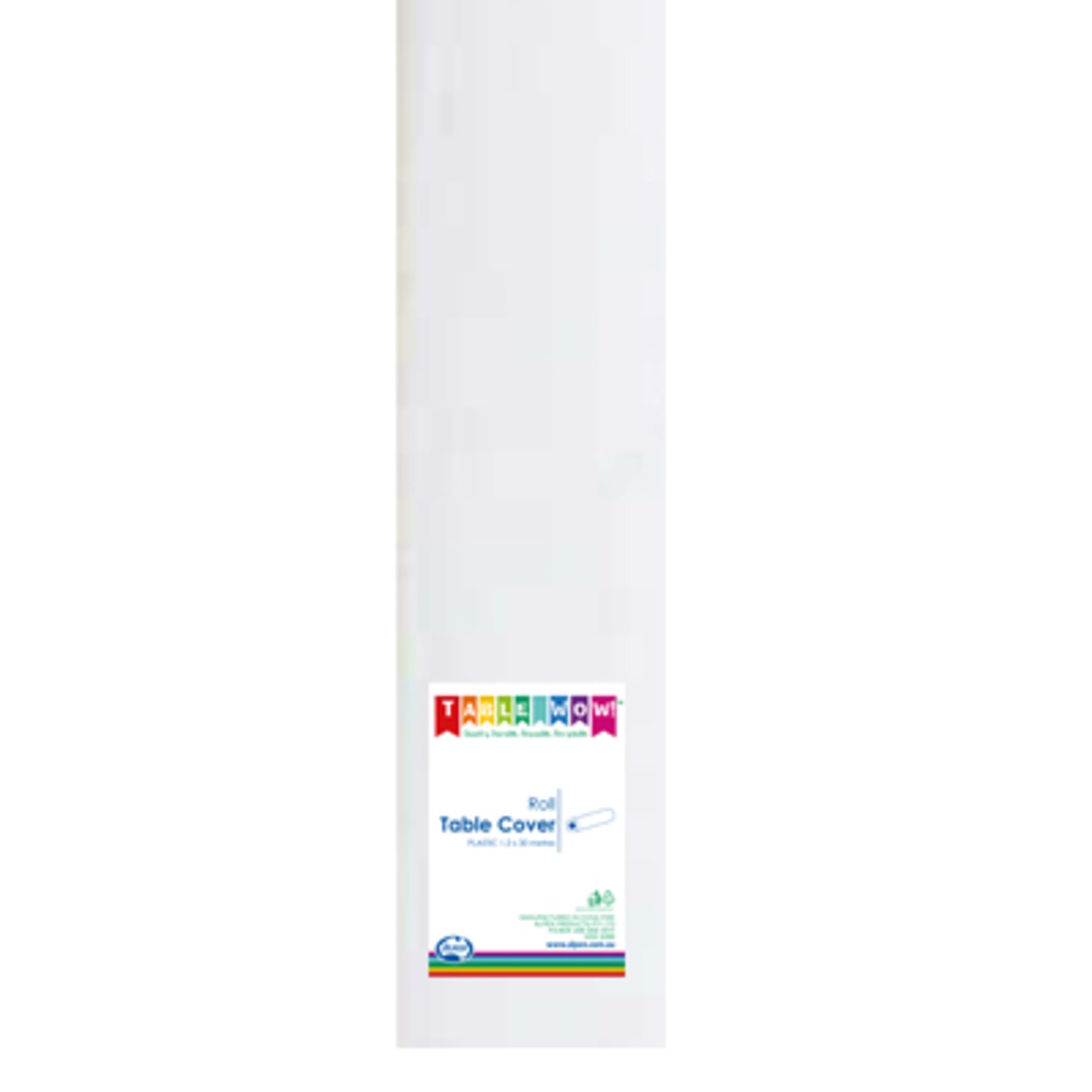 TableWow! White Tablecover Plastic 30m 1 Roll