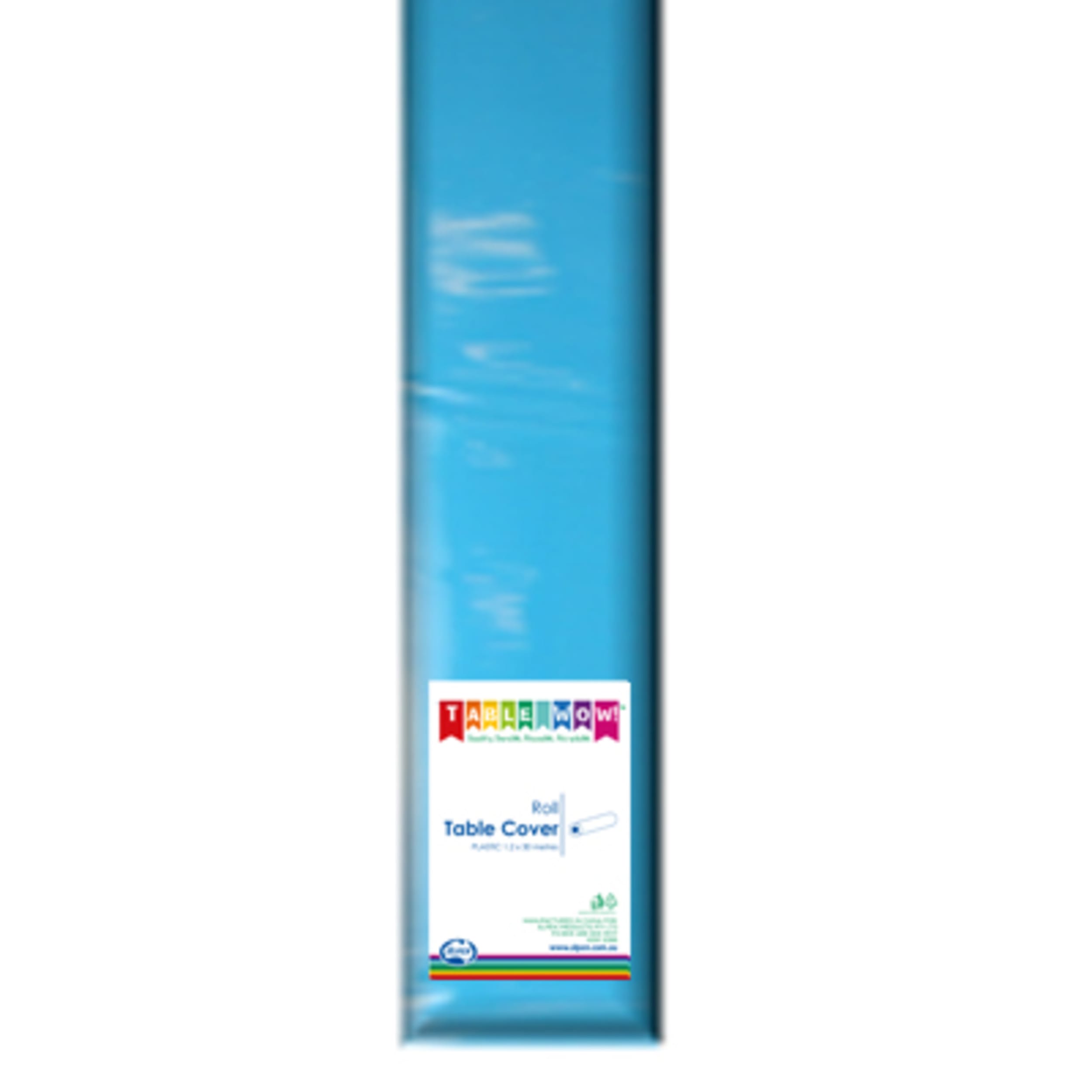 TableWow! Azure Blue Tablecover Plastic 30m 1 Roll