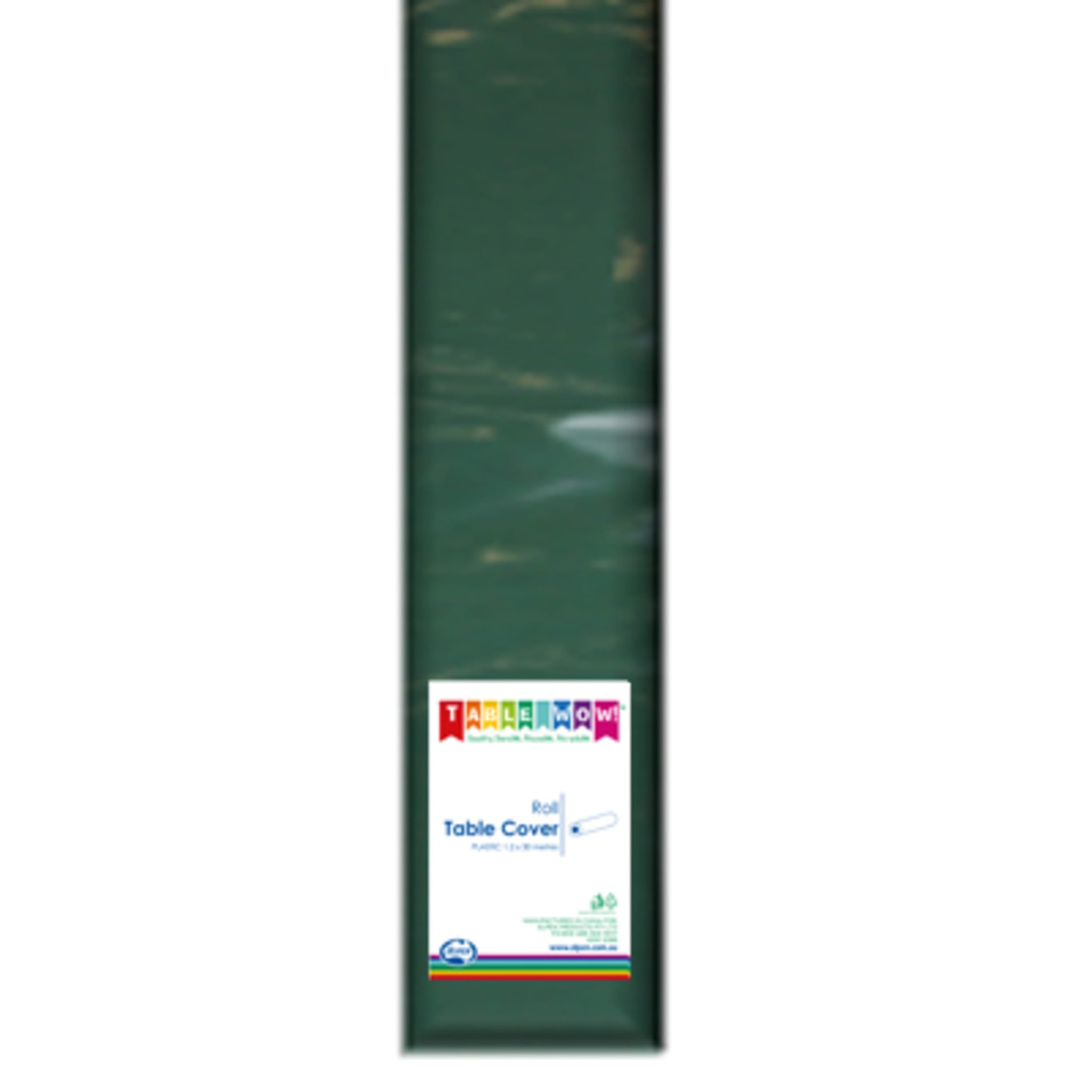 TableWow! Hunter Green Tablecover Plastic 30m 1 Roll