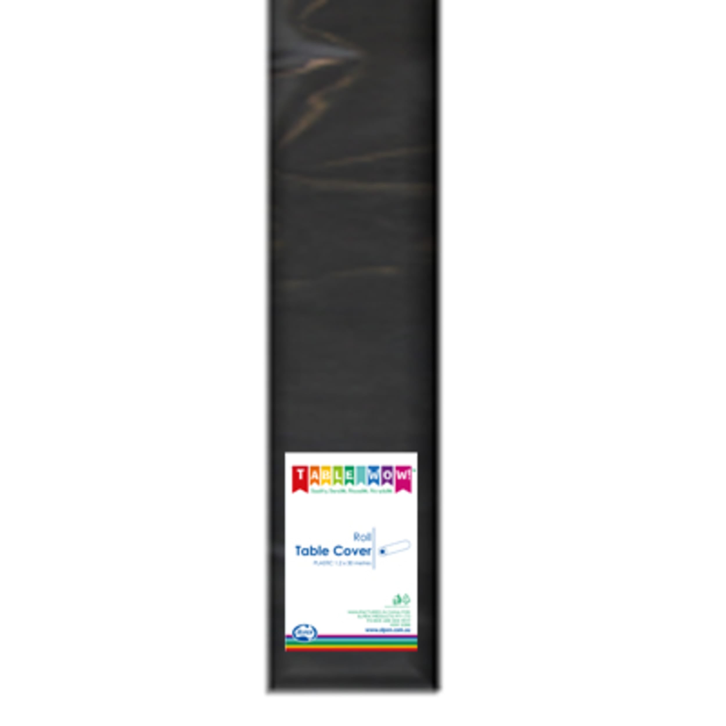 TableWow! Black Tablecover Plastic 30m 1 Roll