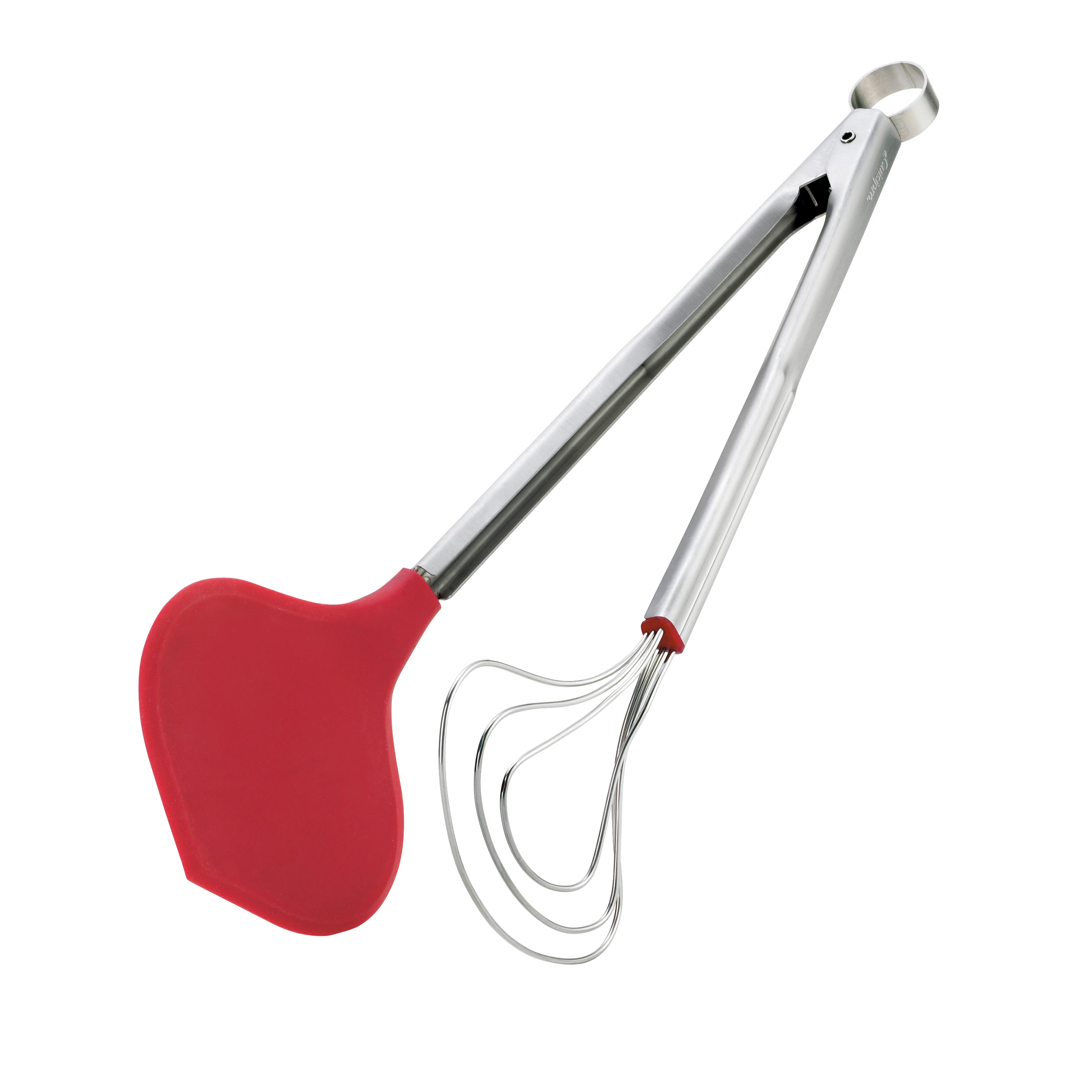 Cuisipro Stainless Steel and Silicone Fish Tongs 33cm - Red