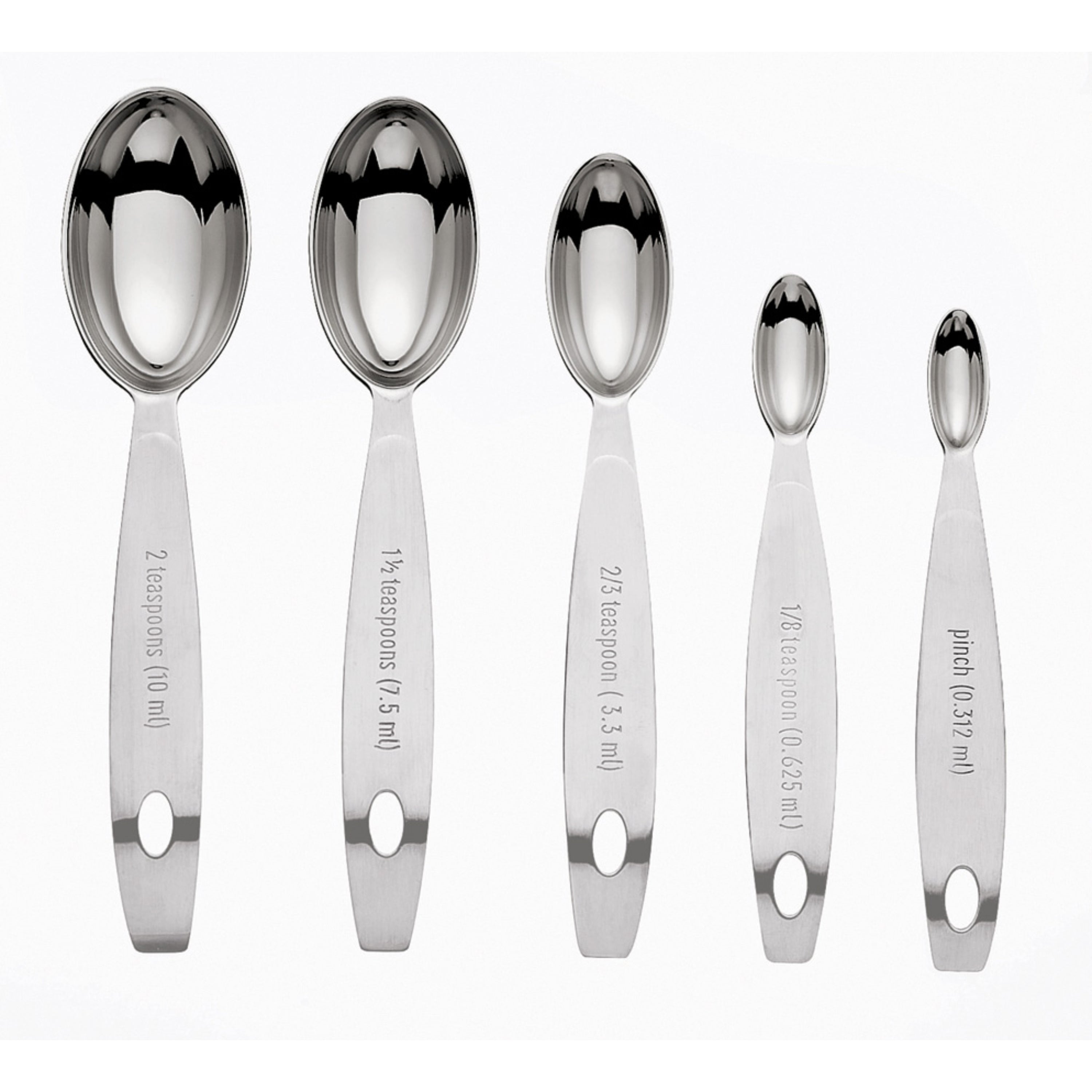 Cuisipro Stainless Steel Odd Size Measuring Spoons 5 Piece Set