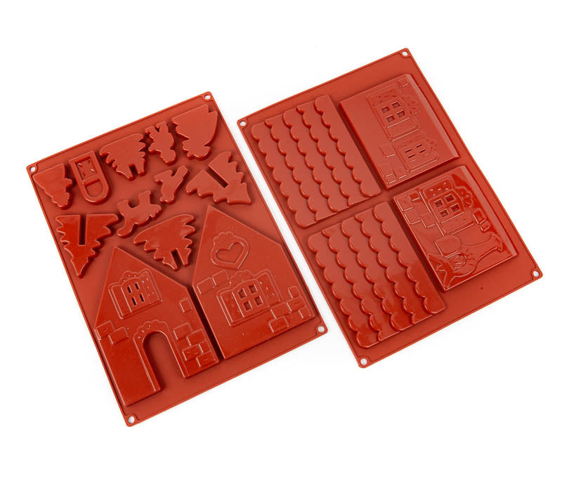 Sugar Crafty Small Gingerbread House Silicone Mould 2 Piece