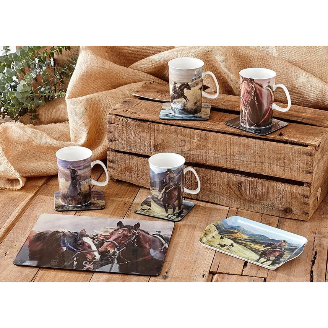 Ashdene Working the Land Checking the Mob Mug