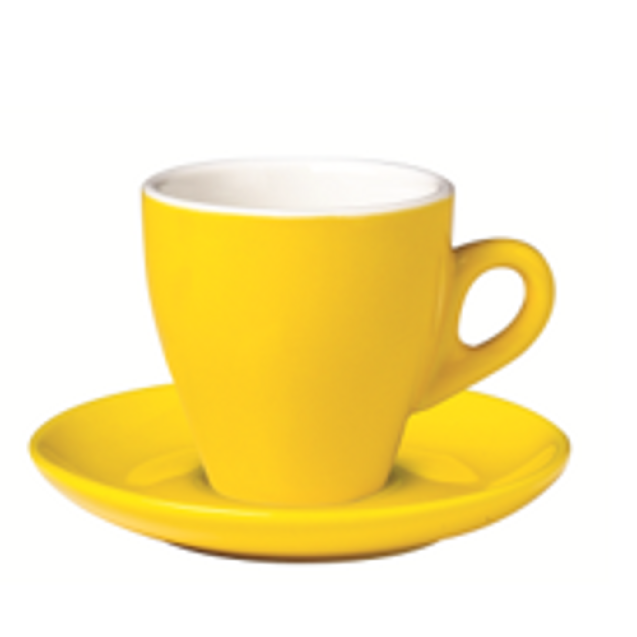 Incasa Tulip Cappuccino Cup Yellow (200ml) 6 Pack