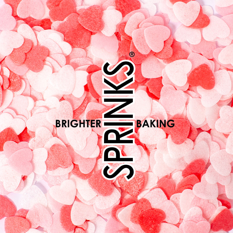 Sprinks Small Hearts Valentine Wafer Decorations 9g
