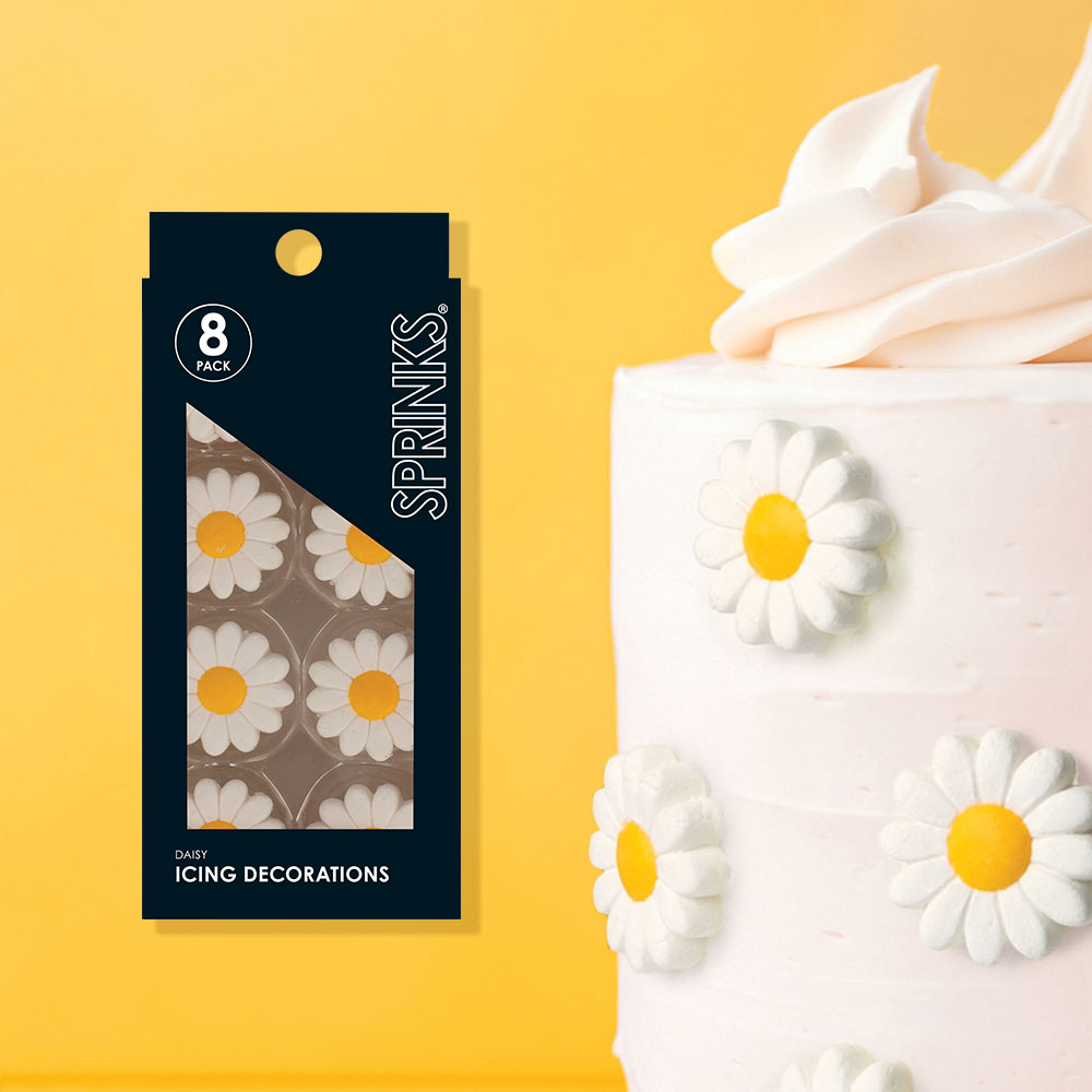 Sprinks Icing Decorations Daisy 8 Piece