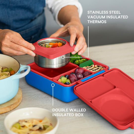 OmieBox V2 Hot & Cold Bento Box - Scooter Red