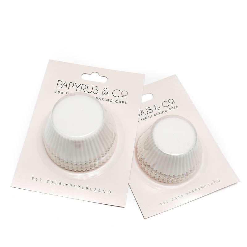 Papyrus Medium White Greaseproof Paper Baking Cups 44mm Base 100 Pack