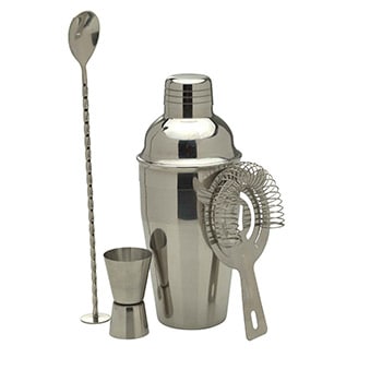 Barpro 4 Piece Stainless Steel Cocktail Set
