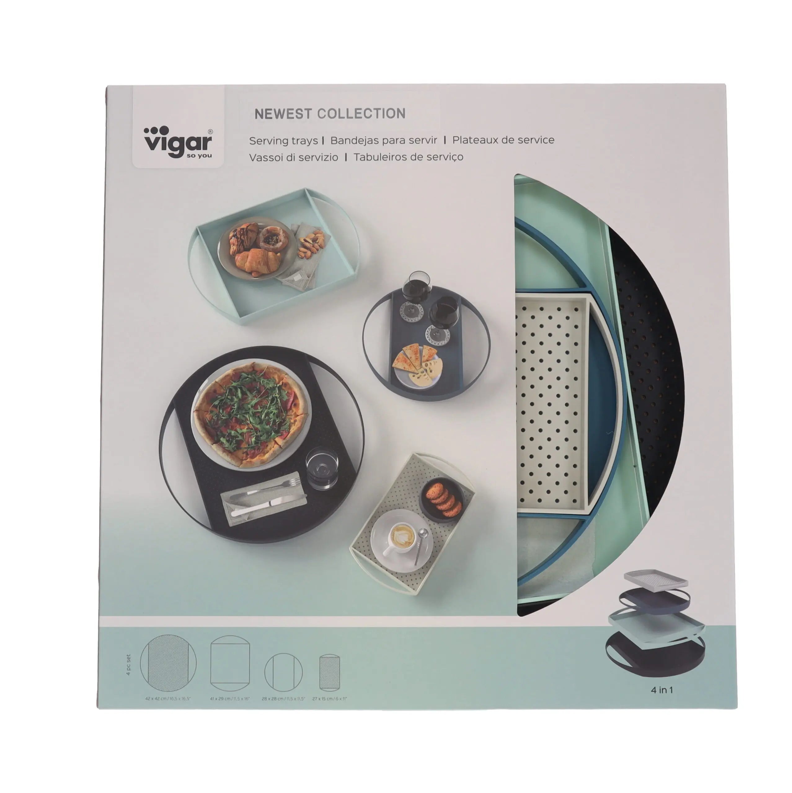 Vigar 4 in 1 Nested Serving Trays