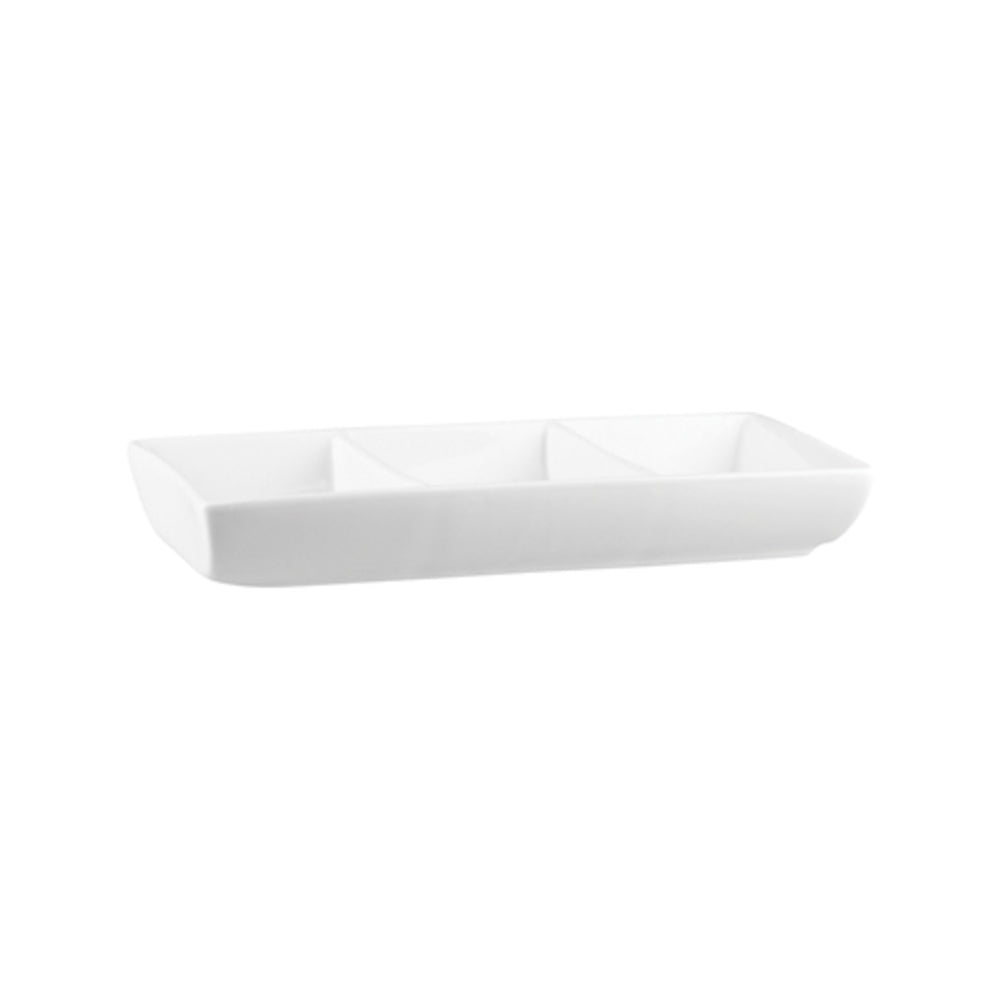 Longfine Classicware Deep 3 Compartment Sauce Dish