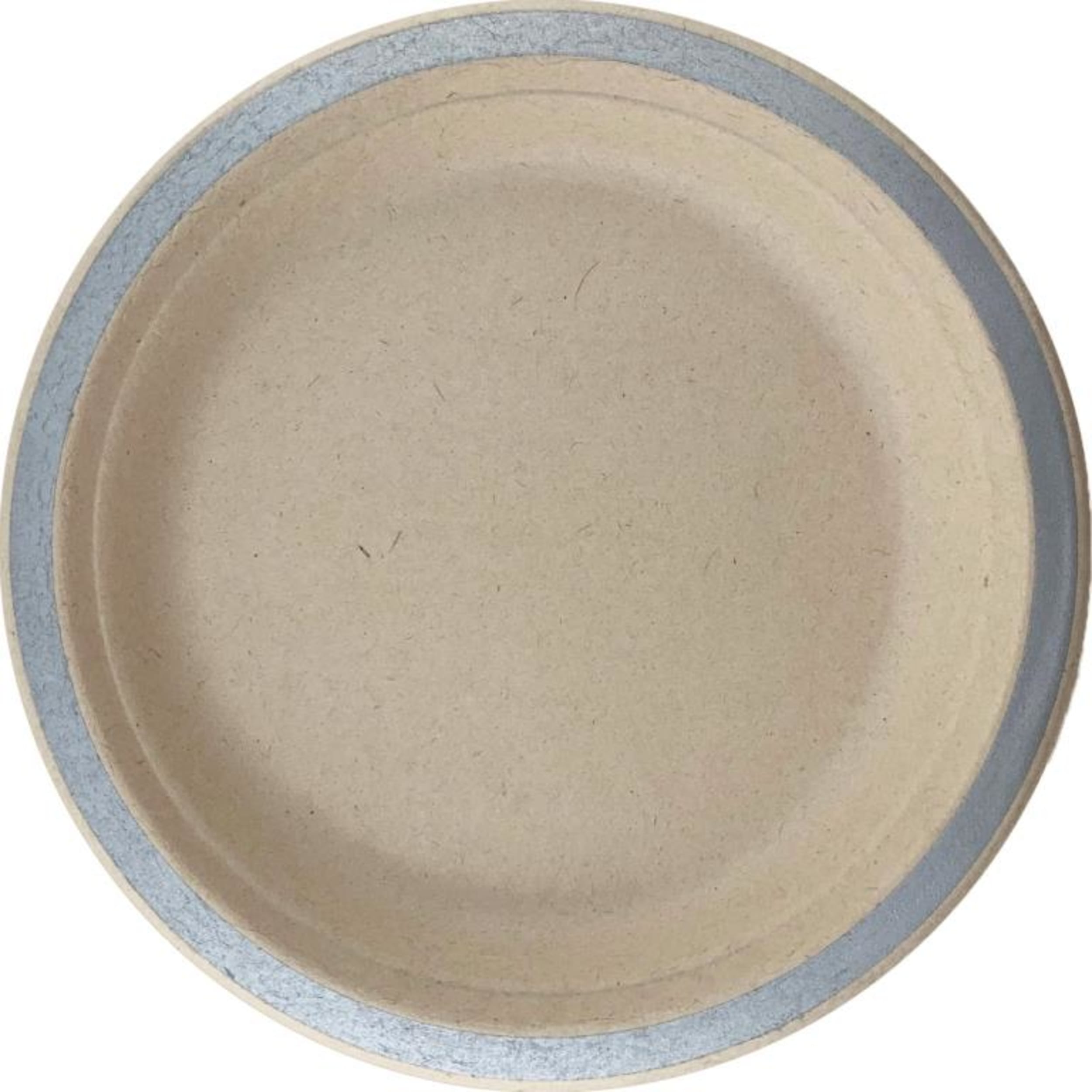 Eco Collection Sugarcane White Lunch Plates 180mm Silver Trim (10 Pack)