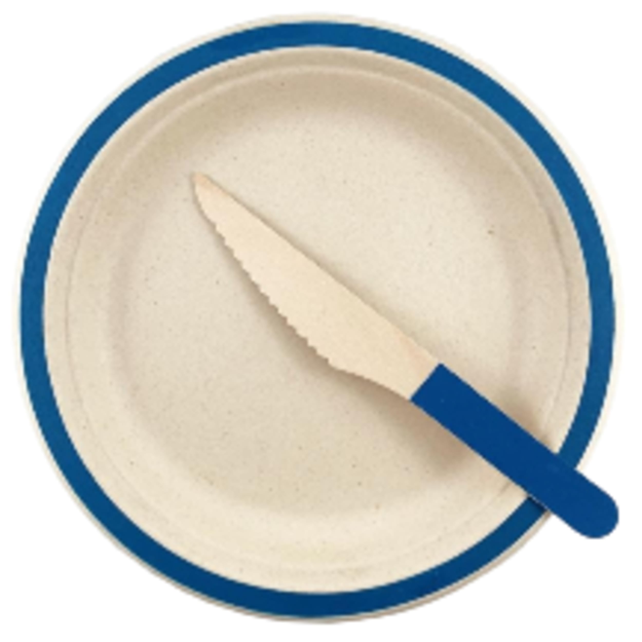 Eco Collection Sugarcane Lunch Plates 180mm Royal Blue (10 Pack)