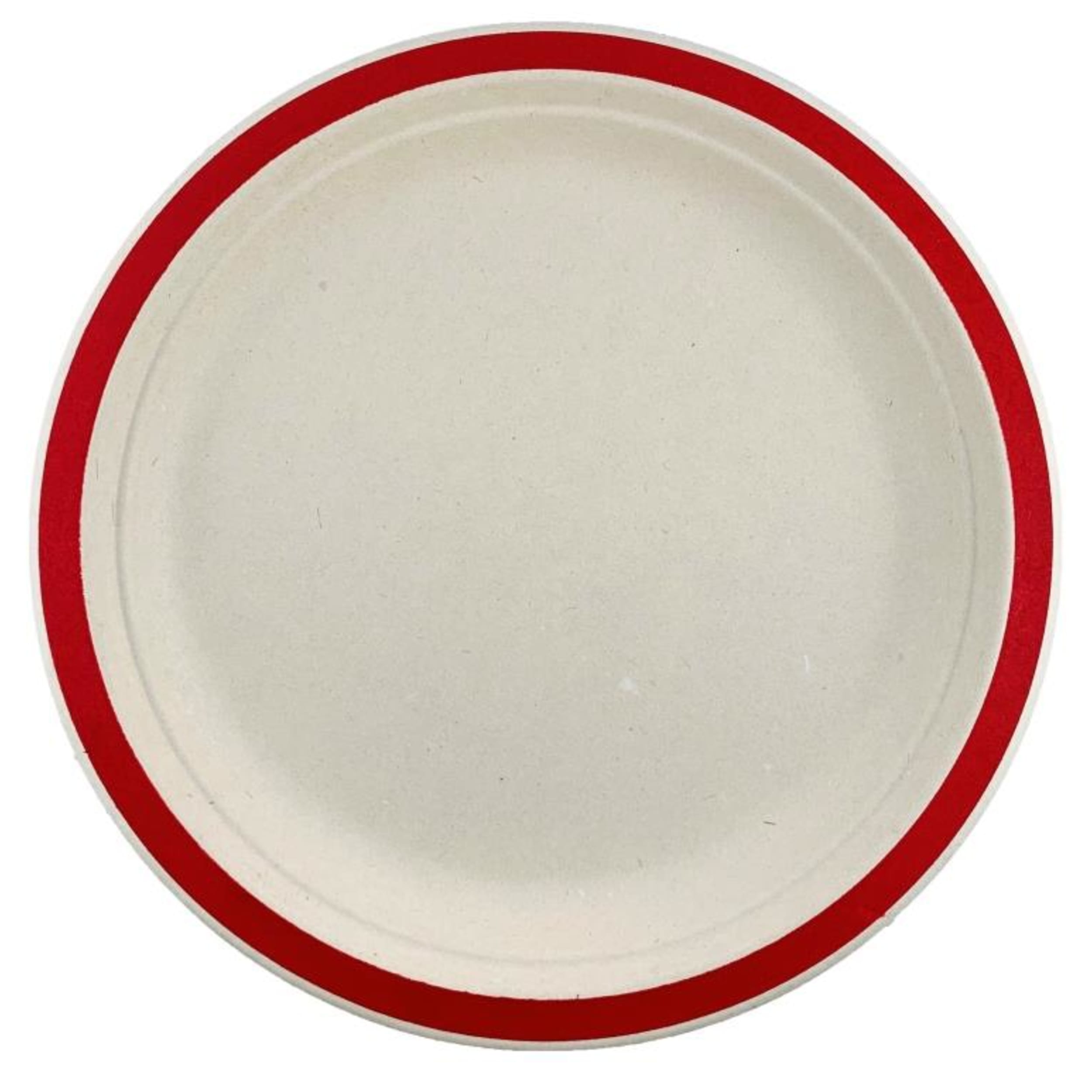 Eco Collection Sugarcane Lunch Plates 180mm Red (10 Pack)