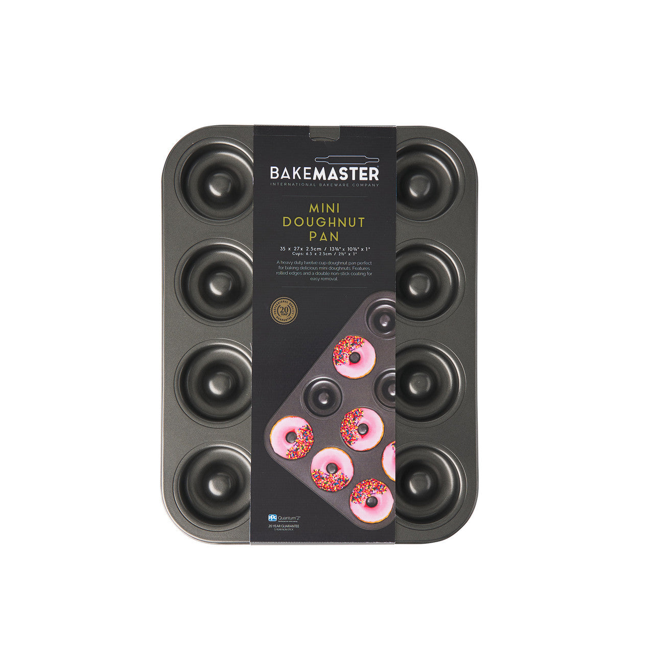 Bakemaster Non Stick 12 Cup Doughnut Pan 35 x 27cm