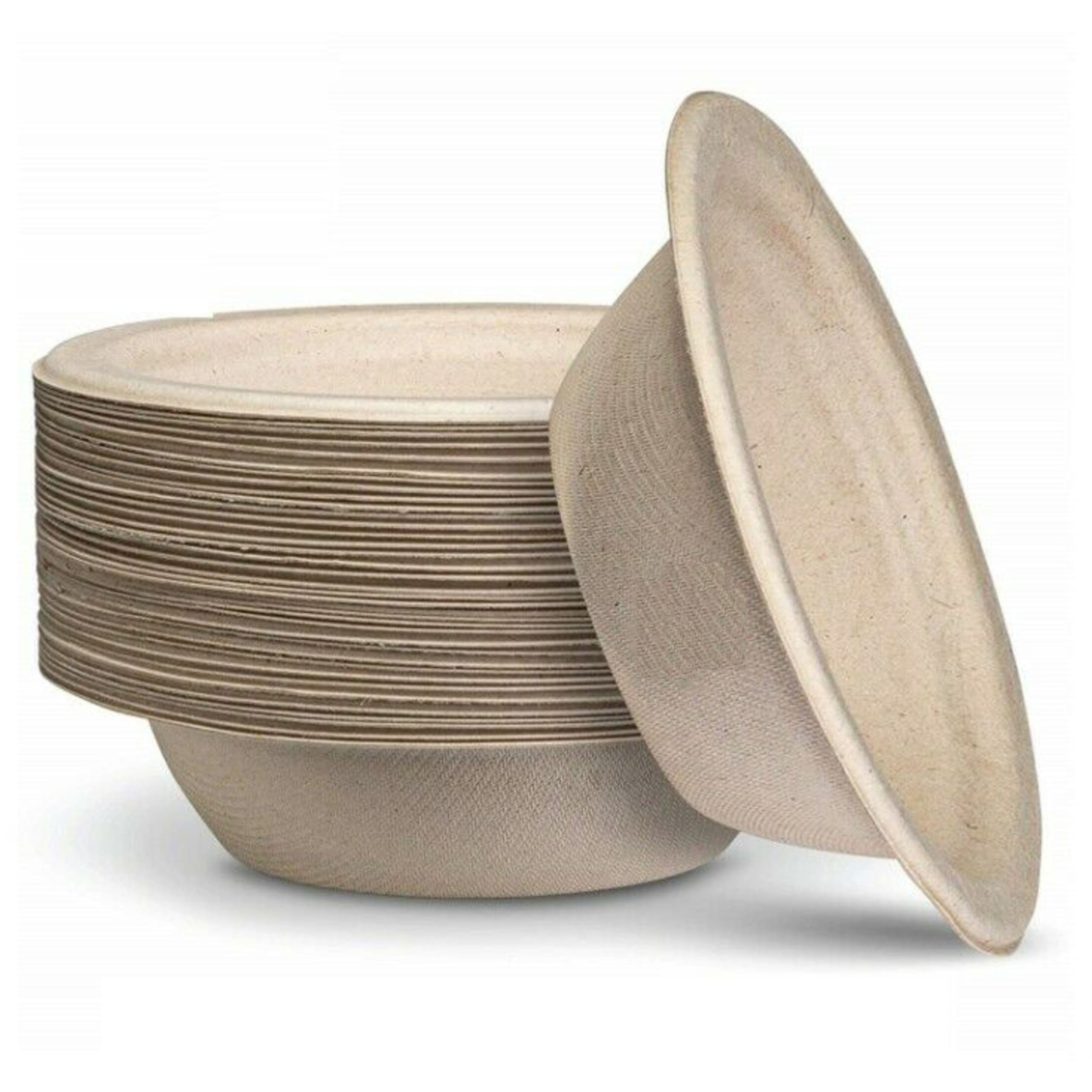 Eco Collection Sugarcane Bowls 160mm Natural (50 Pack)