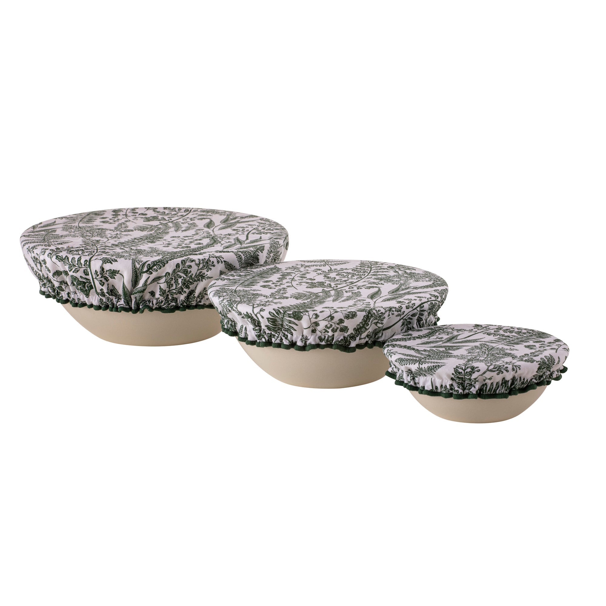 Ladelle Fern 3pk Stretch Bowl Covers