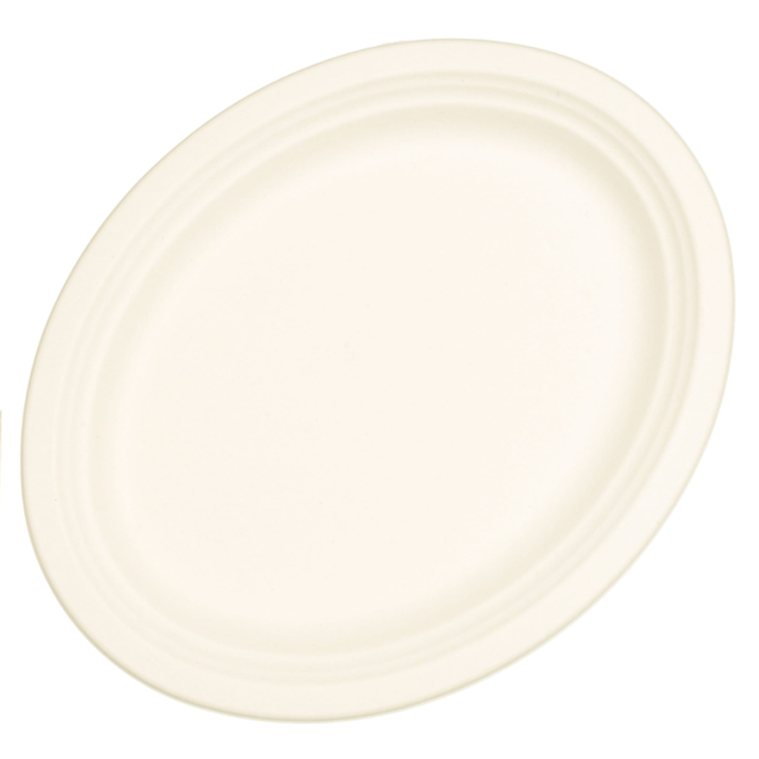 Eco Collection Sugarcane Oval Plates 325x260mm White (10 Pack)
