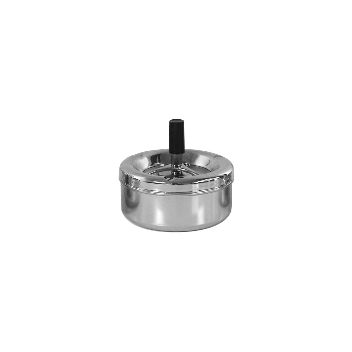 Trenton Double Well Ashtray - Wind Proof - Stainless Steel (110mm - Silver)