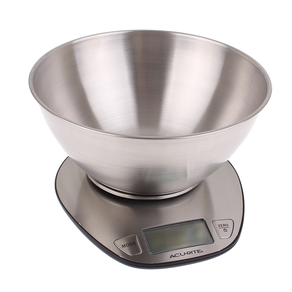 Acurite Stainless Steel Digital Scale W/ Bowl 1g/5kg