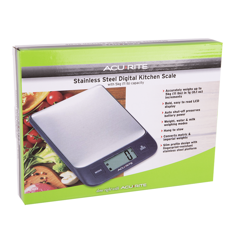 Acurite Stainless Steel Digital Kitchen Scale 1g/5kg