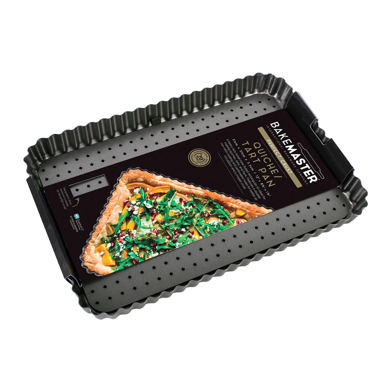 Bakemaster Non-Stick Quiche & Tart Pan 31 x 21 x 3.5cm