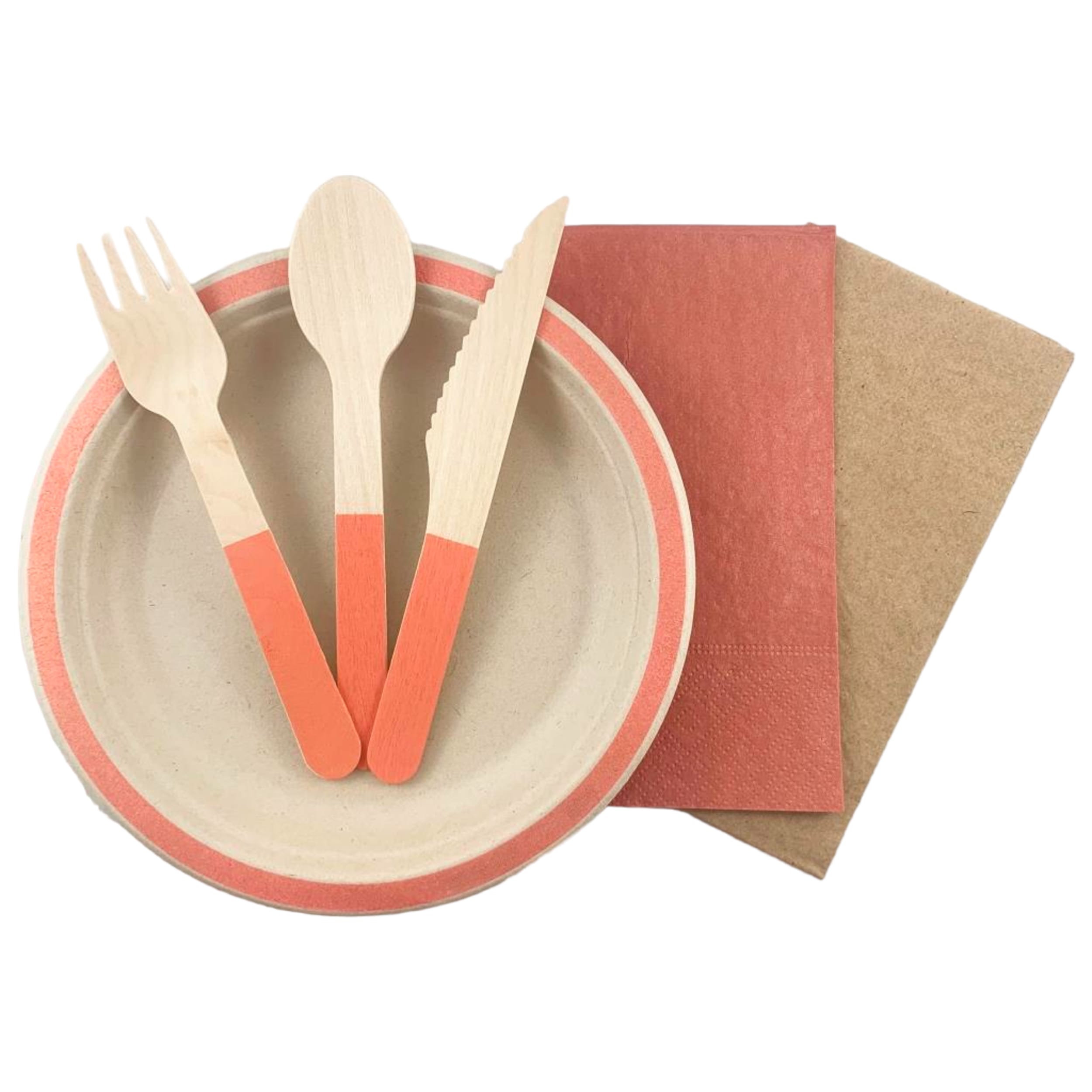 Eco Collection Sugarcane Lunch Plates 180mm Rose Gold (10 Pack)