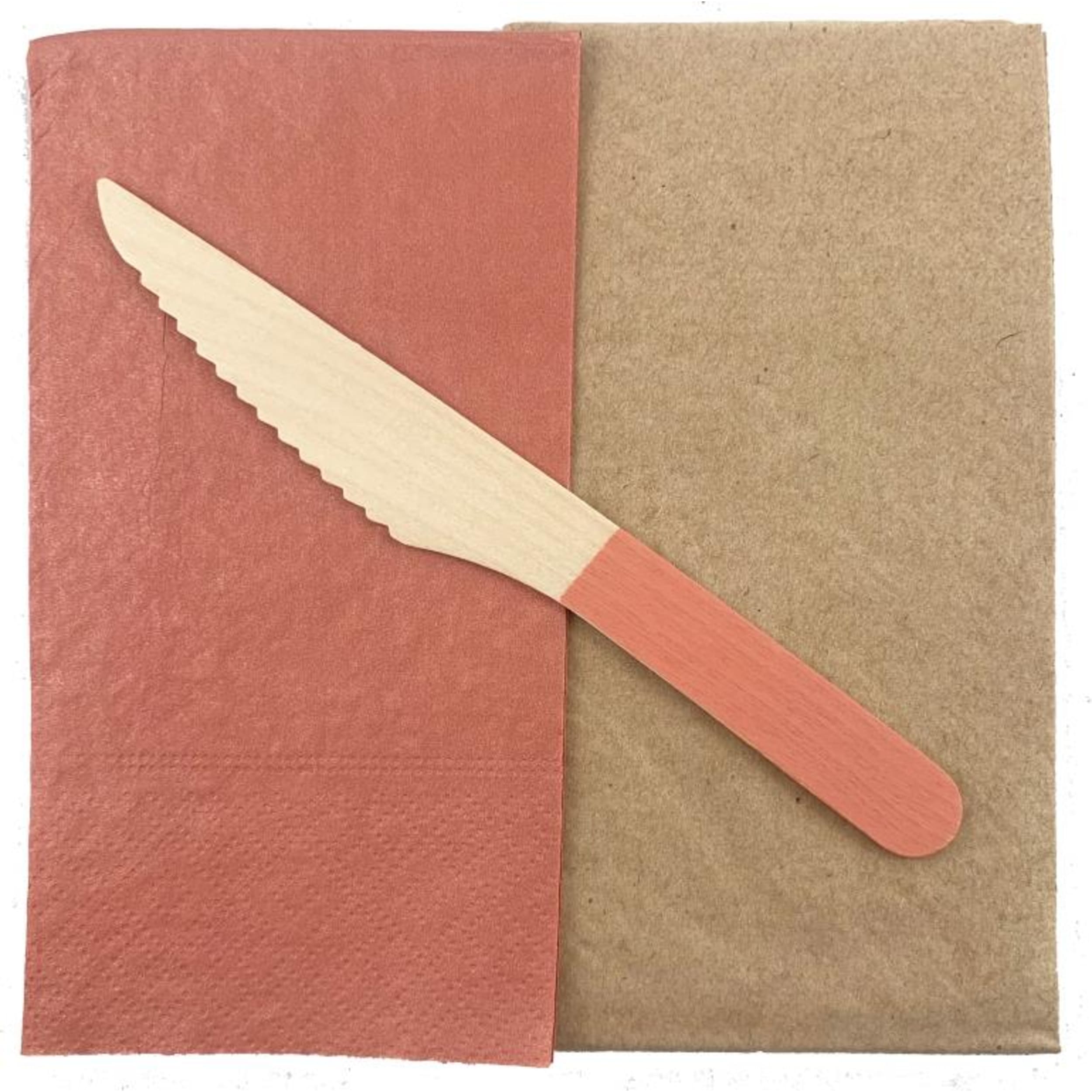 Eco Collection Wooden Knives Rose Gold (10 Pack)