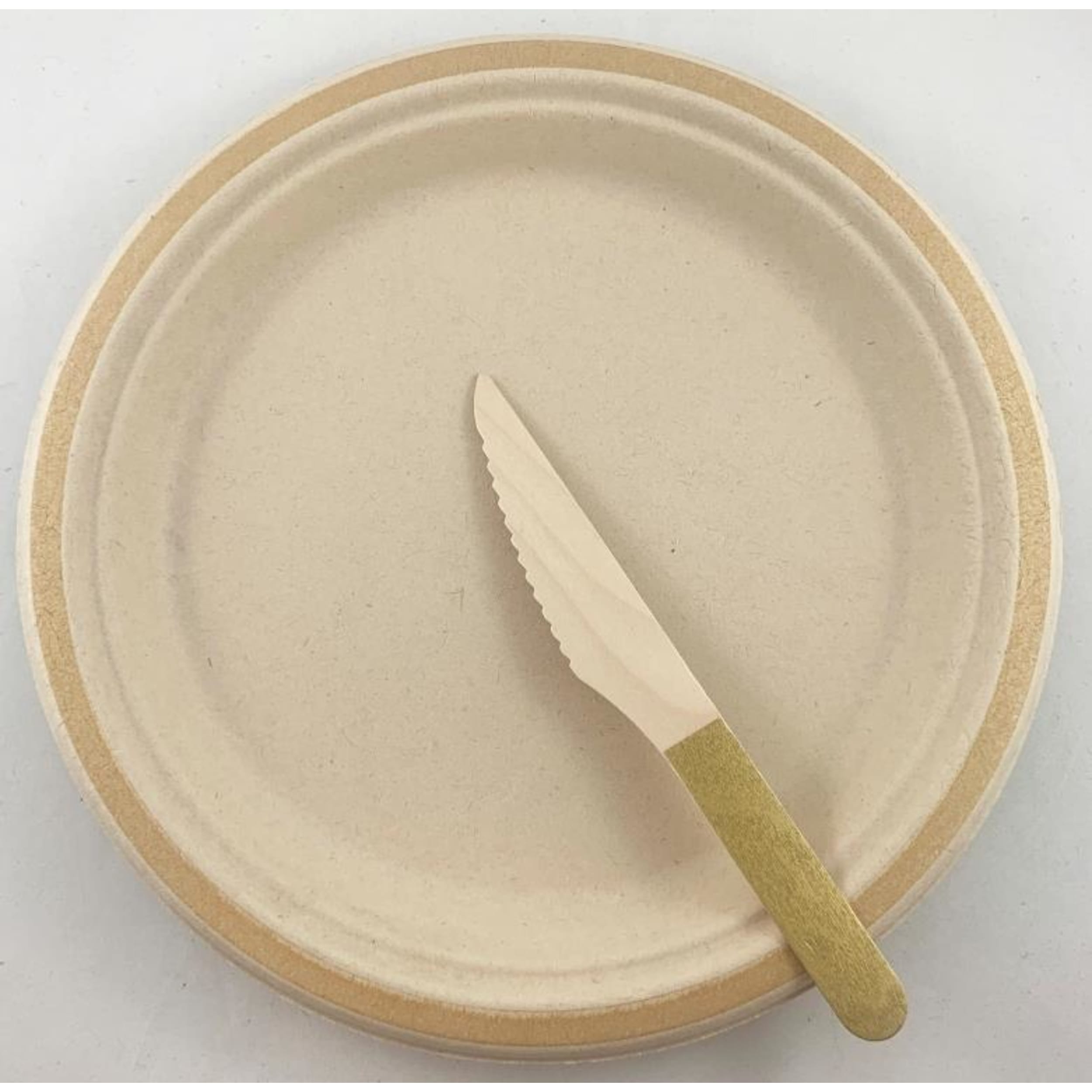 Eco Collection Wooden Knives Gold (10 Pack)